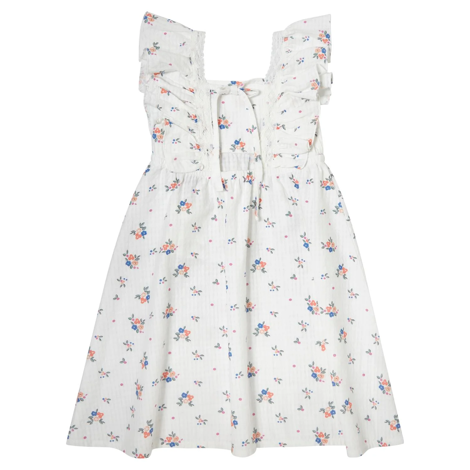 Tocoto Vintage Ivory Flower Print Dress - Image 2