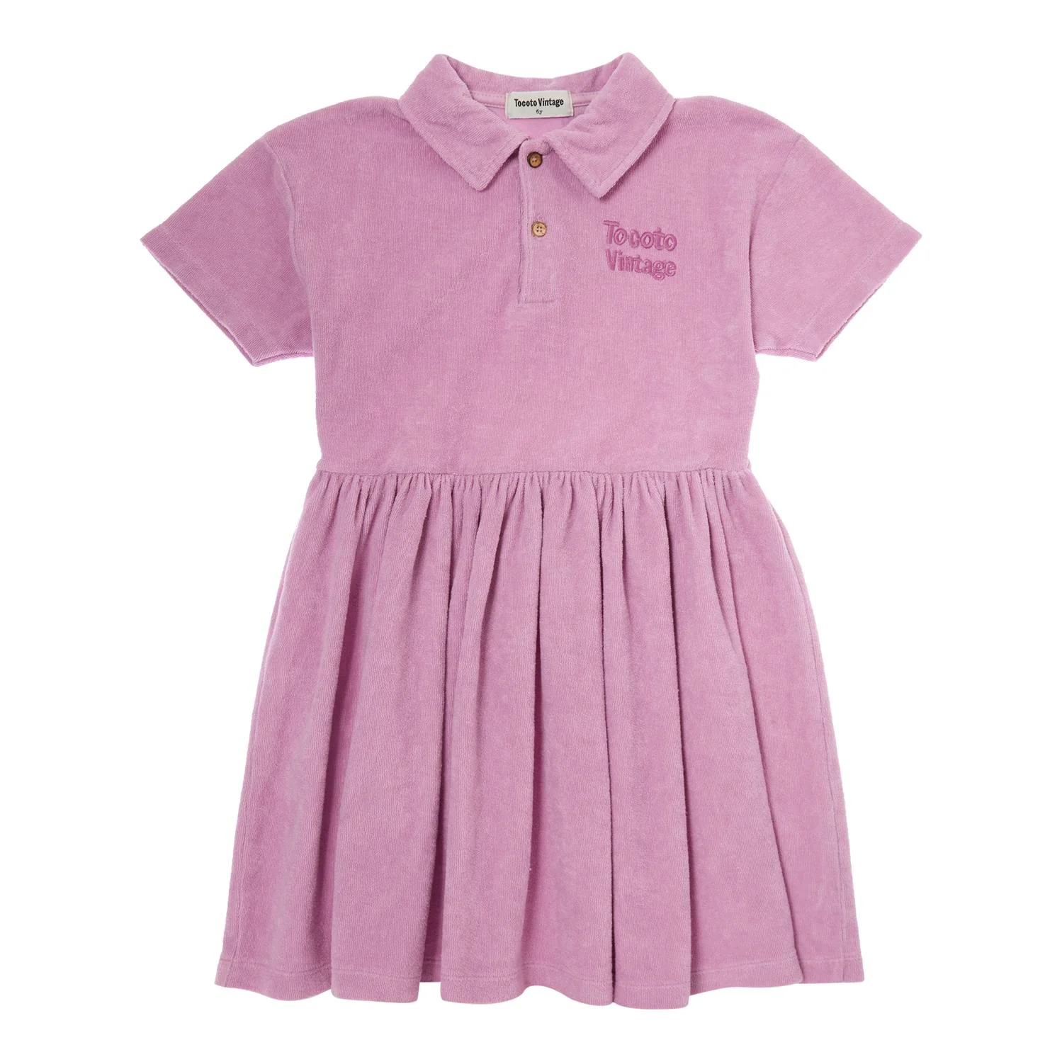 Tocoto Vintage Lavender Short Sleeve Terry Dress