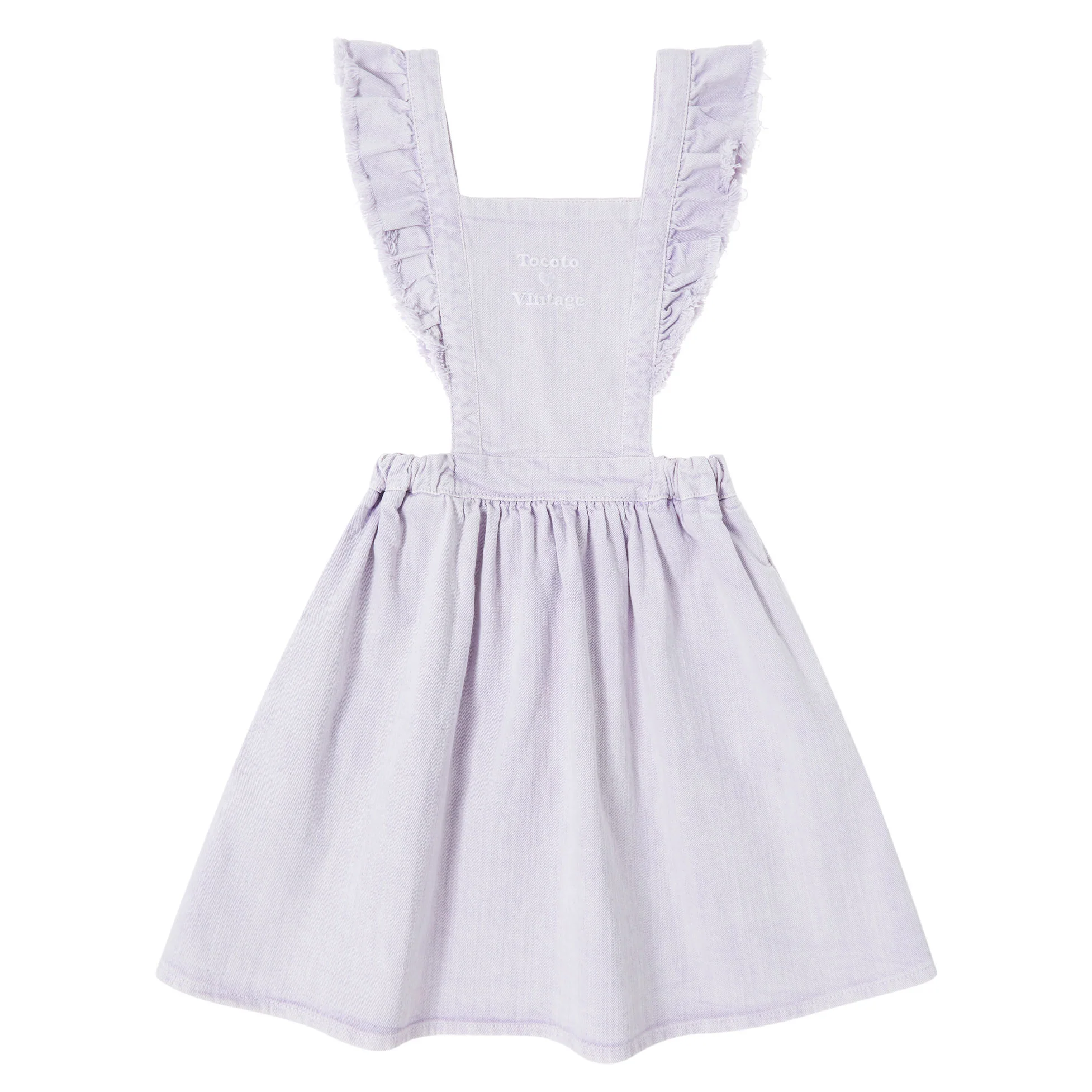 Tocoto Vintage Lilac Denim Pinafore Dress