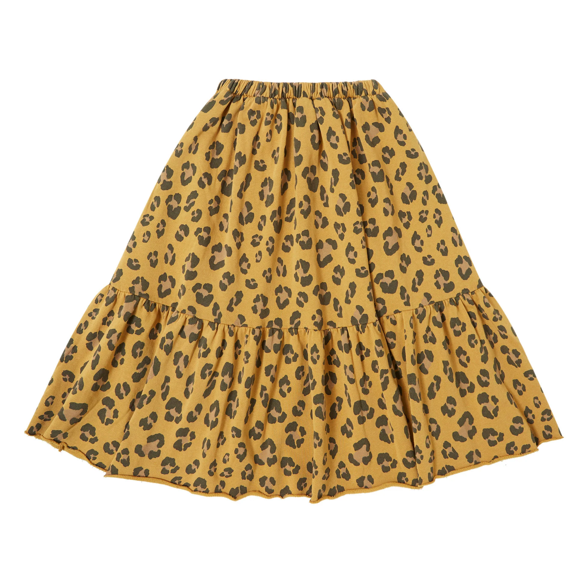 Tocoto Vintage Mustard Animal Print  Skirt