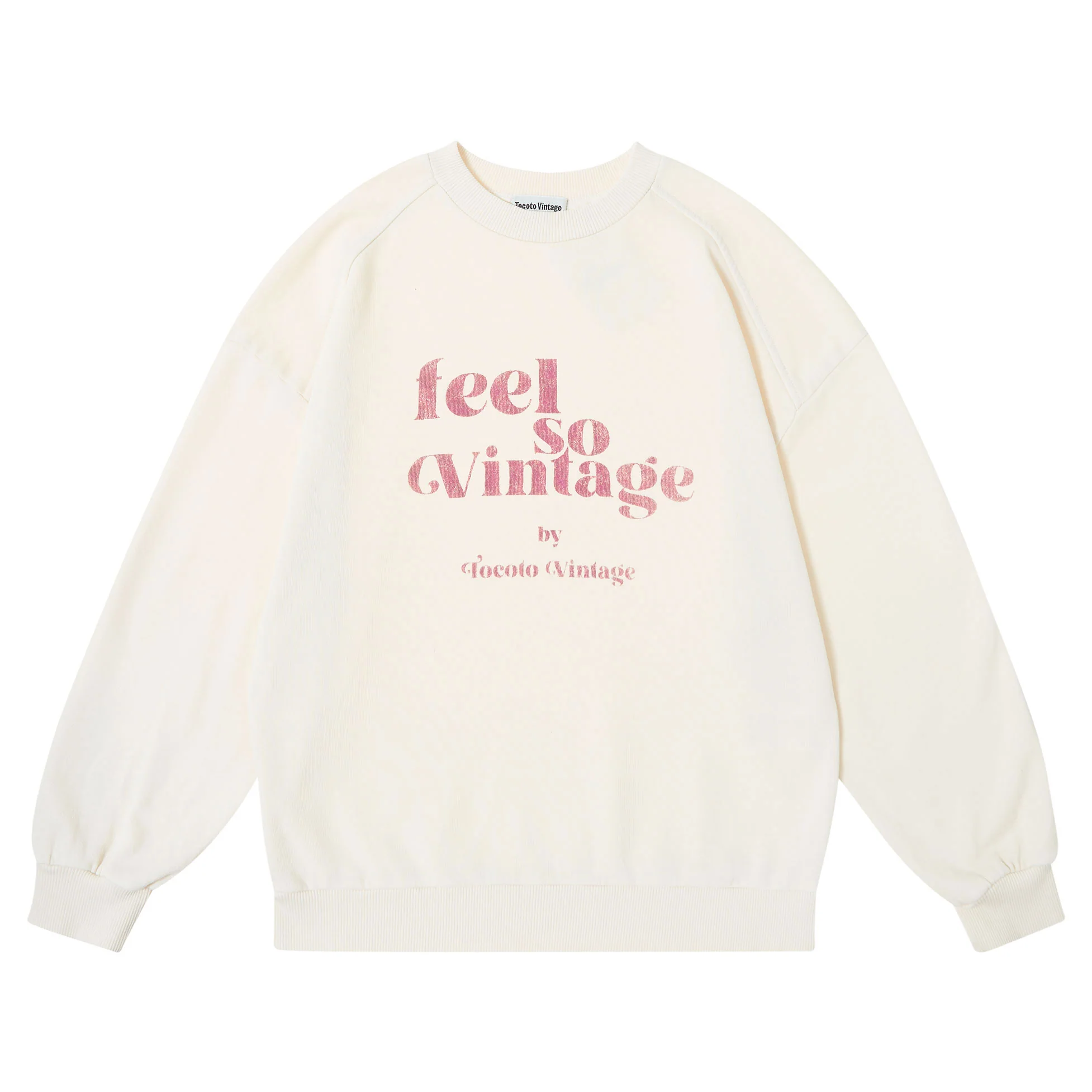 Tocoto Vintage Off White Feel So Vintage Sweatshirt