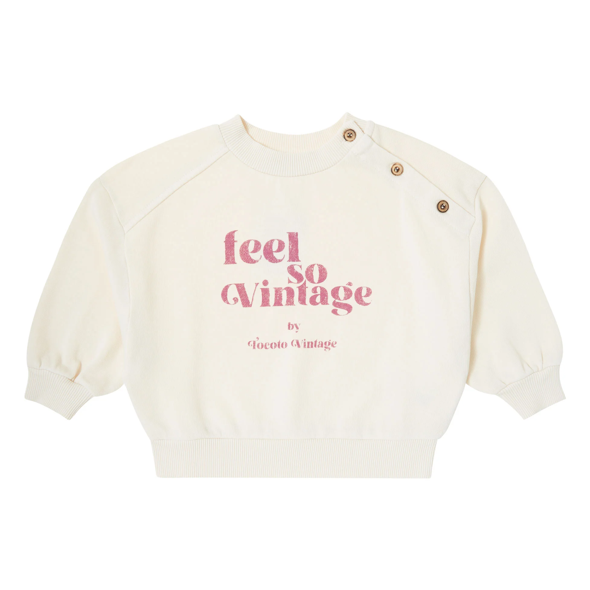 Tocoto Vintage Off White Feel So Vintage Sweatshirt - Image 2
