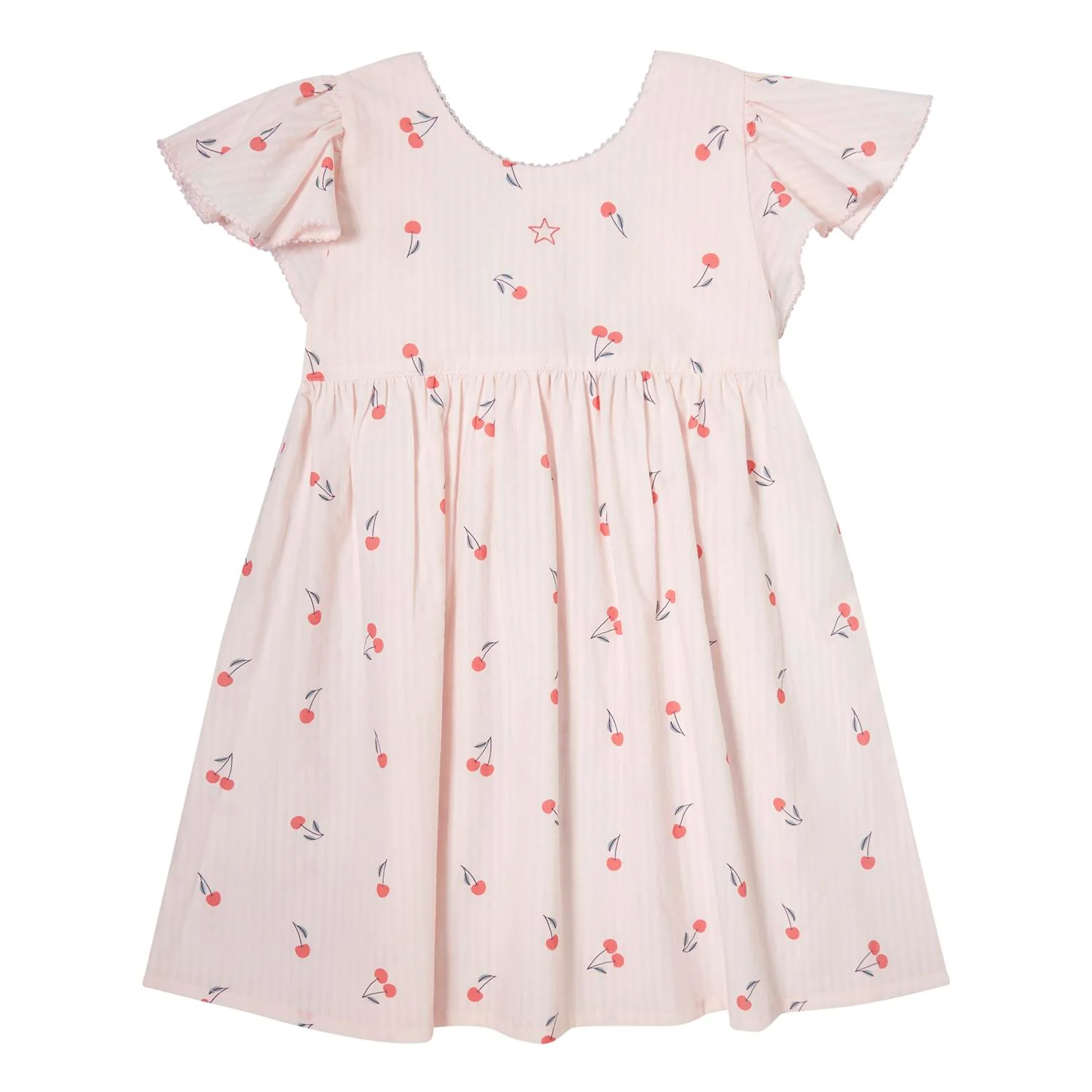 Tocoto Vintage Pink Cherry Print Dress