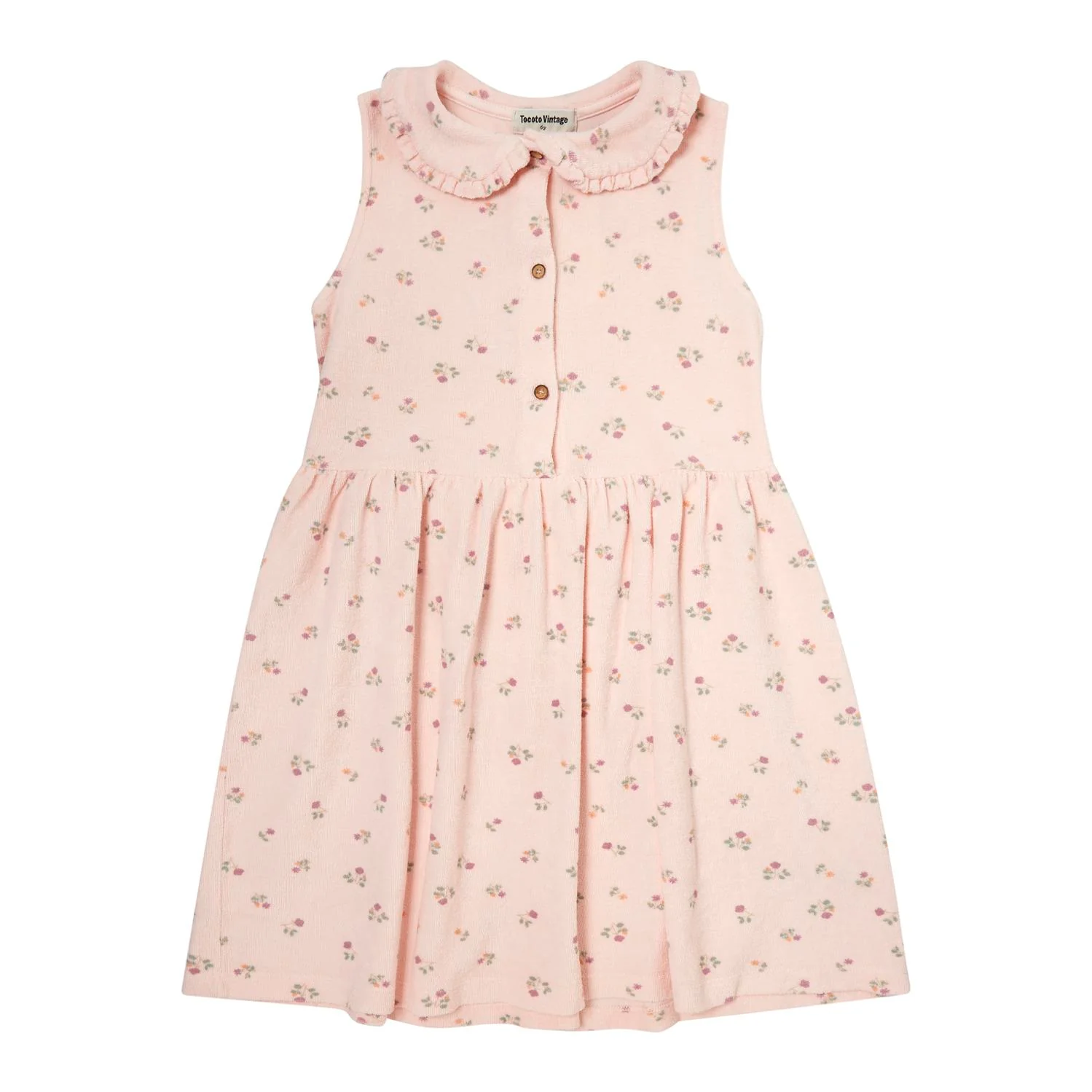 Tocoto Vintage Lilac Flower Print Midi Dress