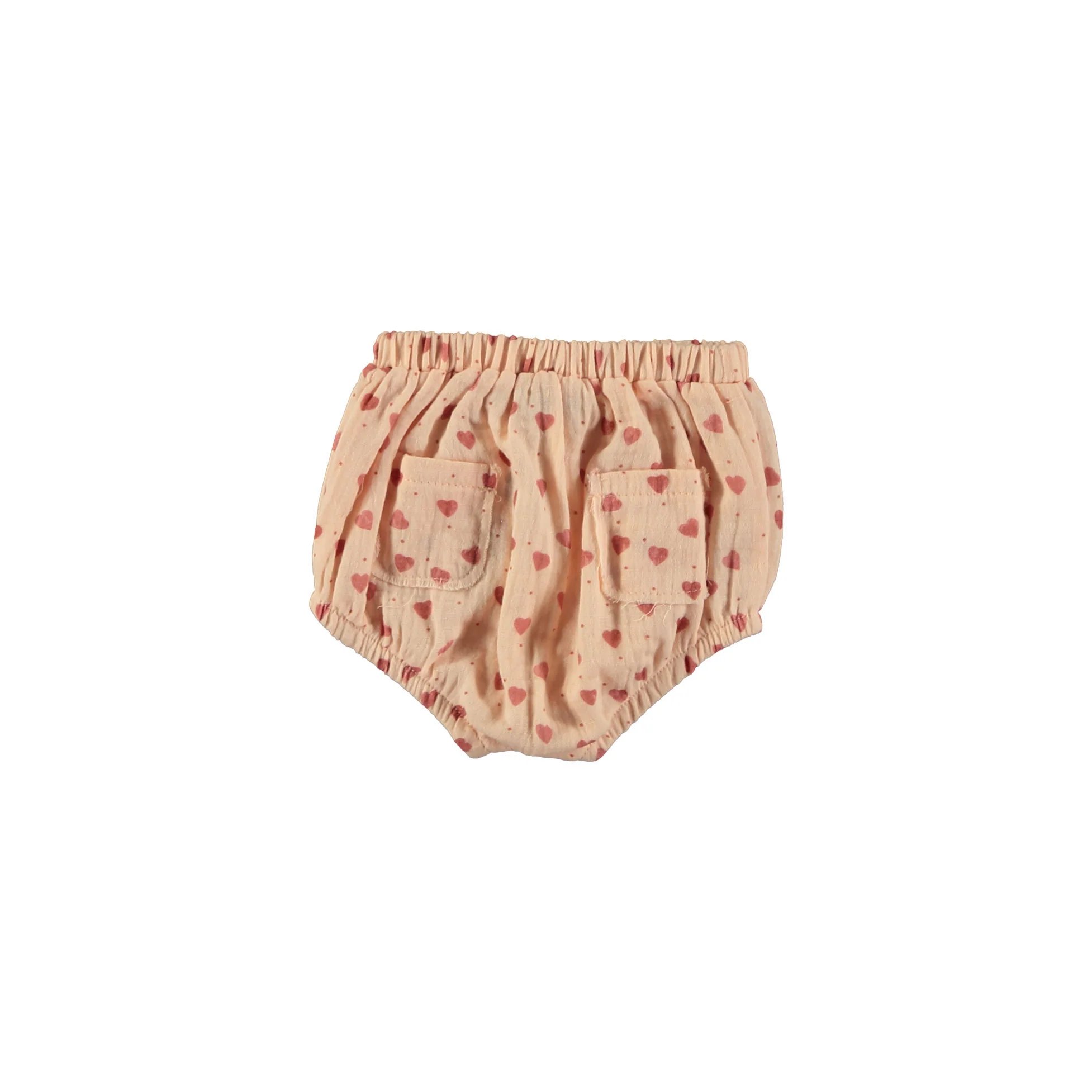 Tocoto Vintage Pink Heart Print Baby Bloomers - Image 2
