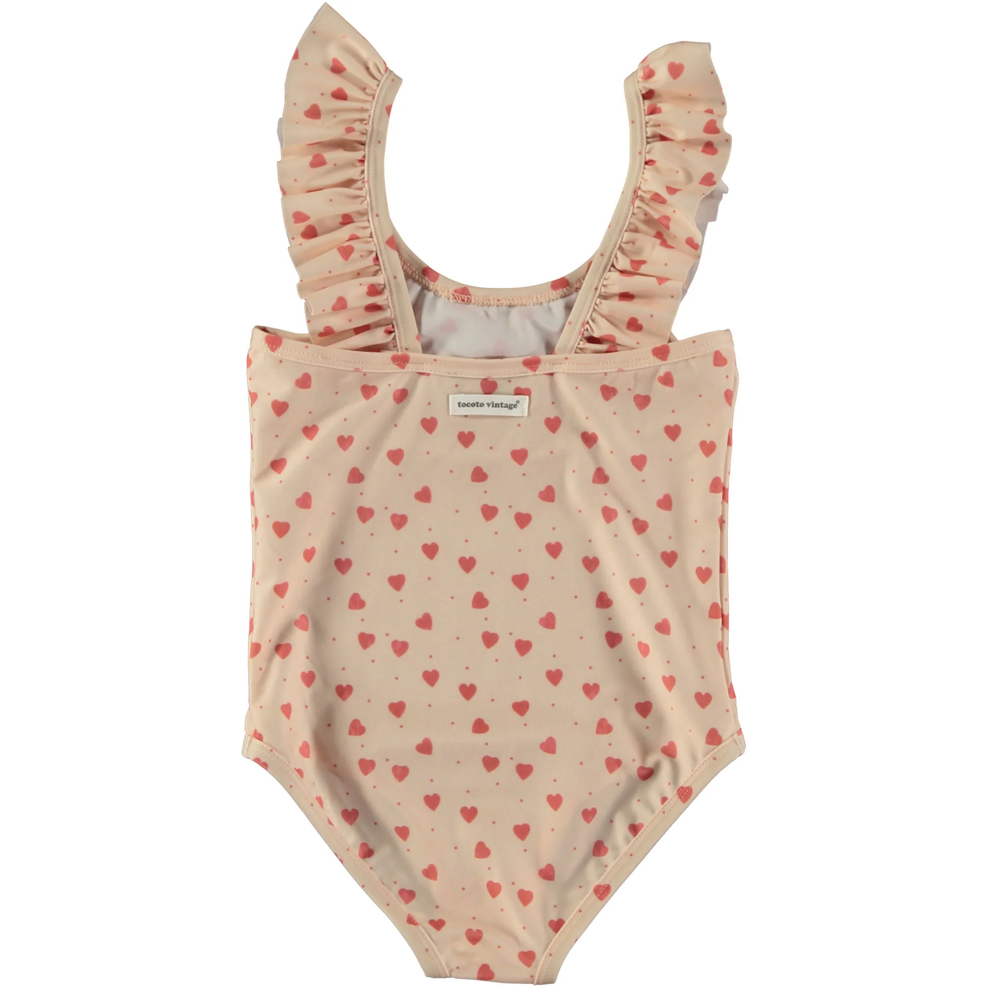 Tocoto Vintage Pink Hearts Grandma Swimsuit - Image 2