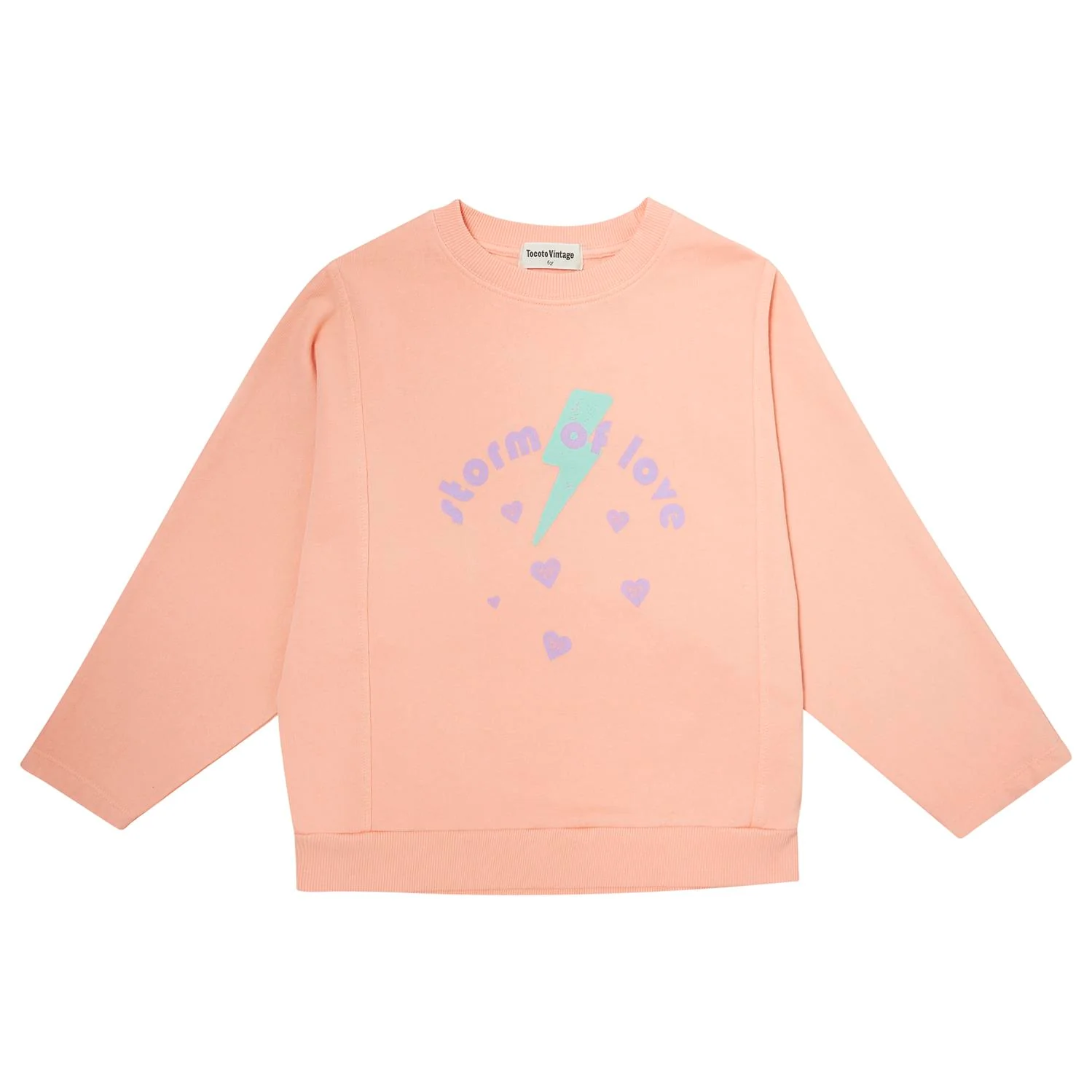 Tocoto Vintage Pink Storm Love Sweatshirt