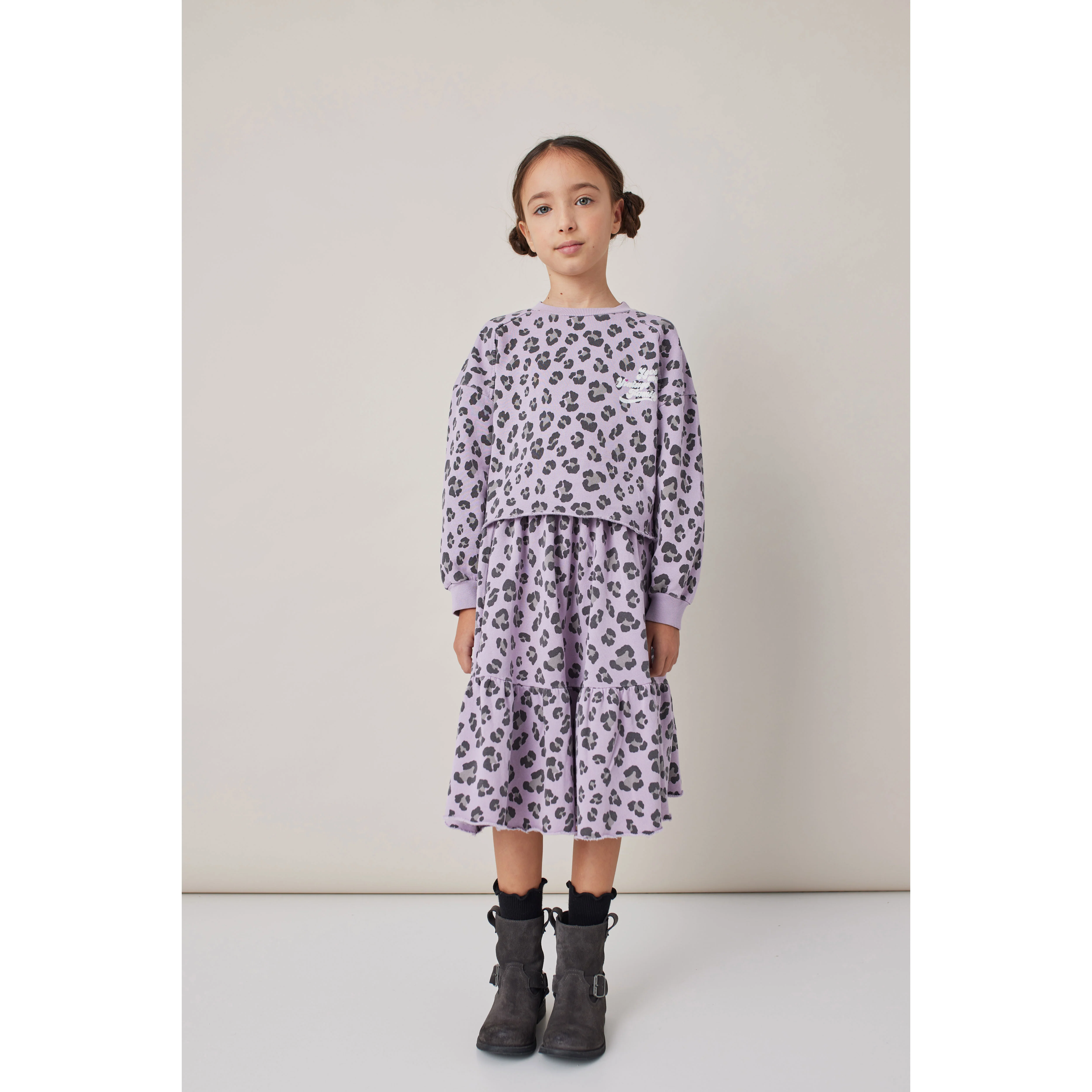 Tocoto Vintage Purple Animal Print Mini Skirt - Image 2