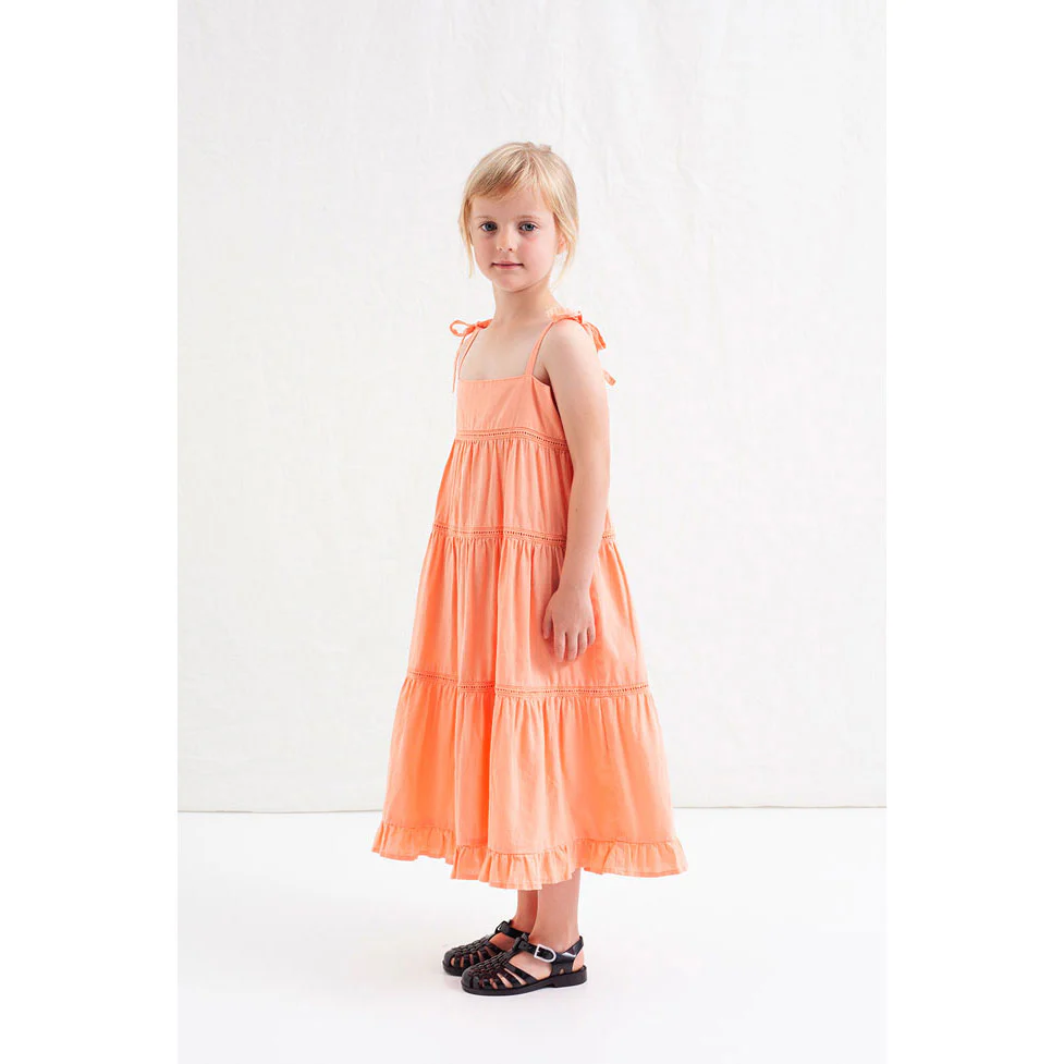 Tocoto Vintage Salmon Lace Midi Jumper Dress - Image 2