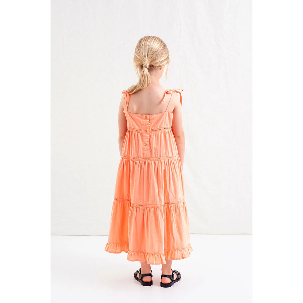 Tocoto Vintage Salmon Lace Midi Jumper Dress - Image 3