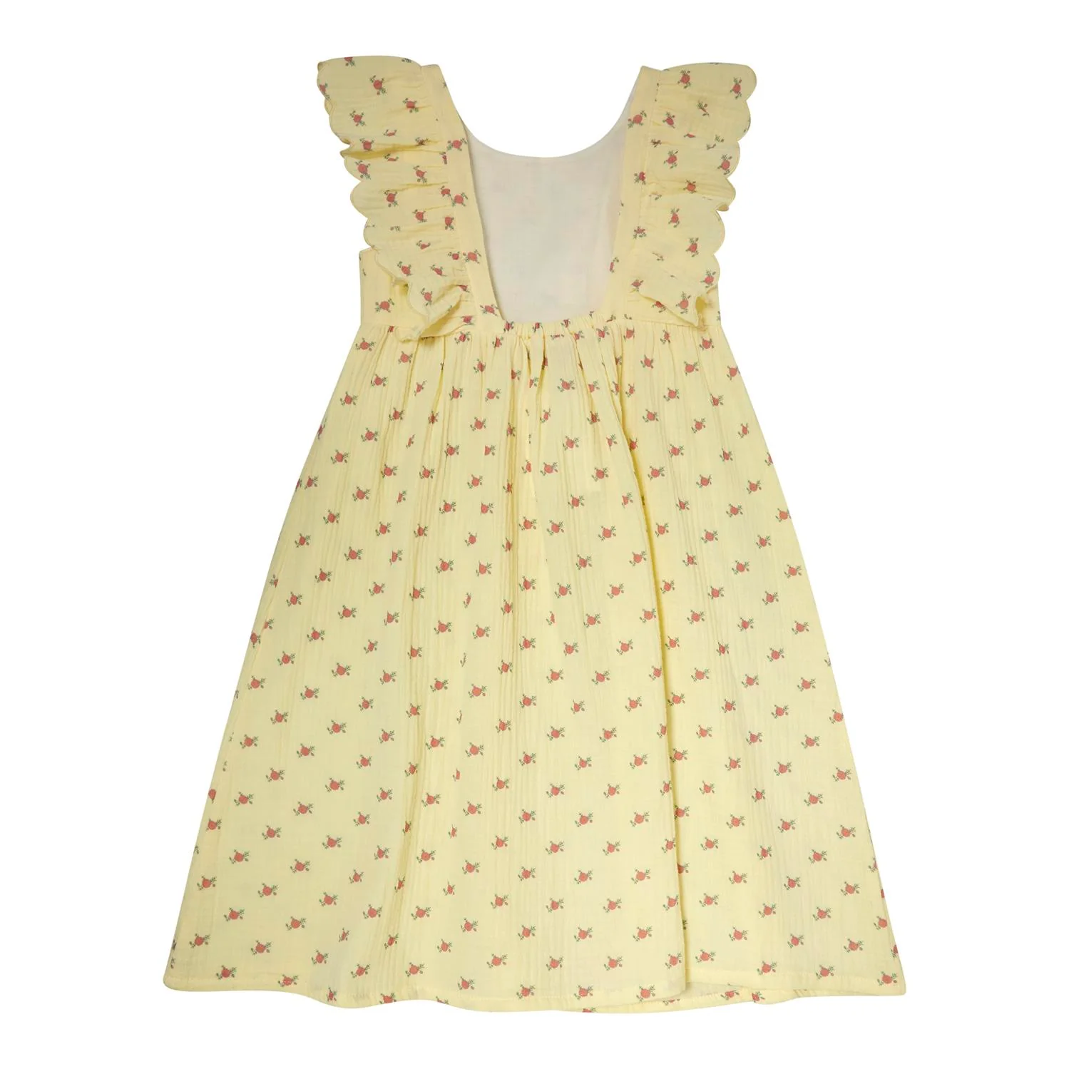 Tocoto Vintage Yellow Flower Print Dress - Image 2