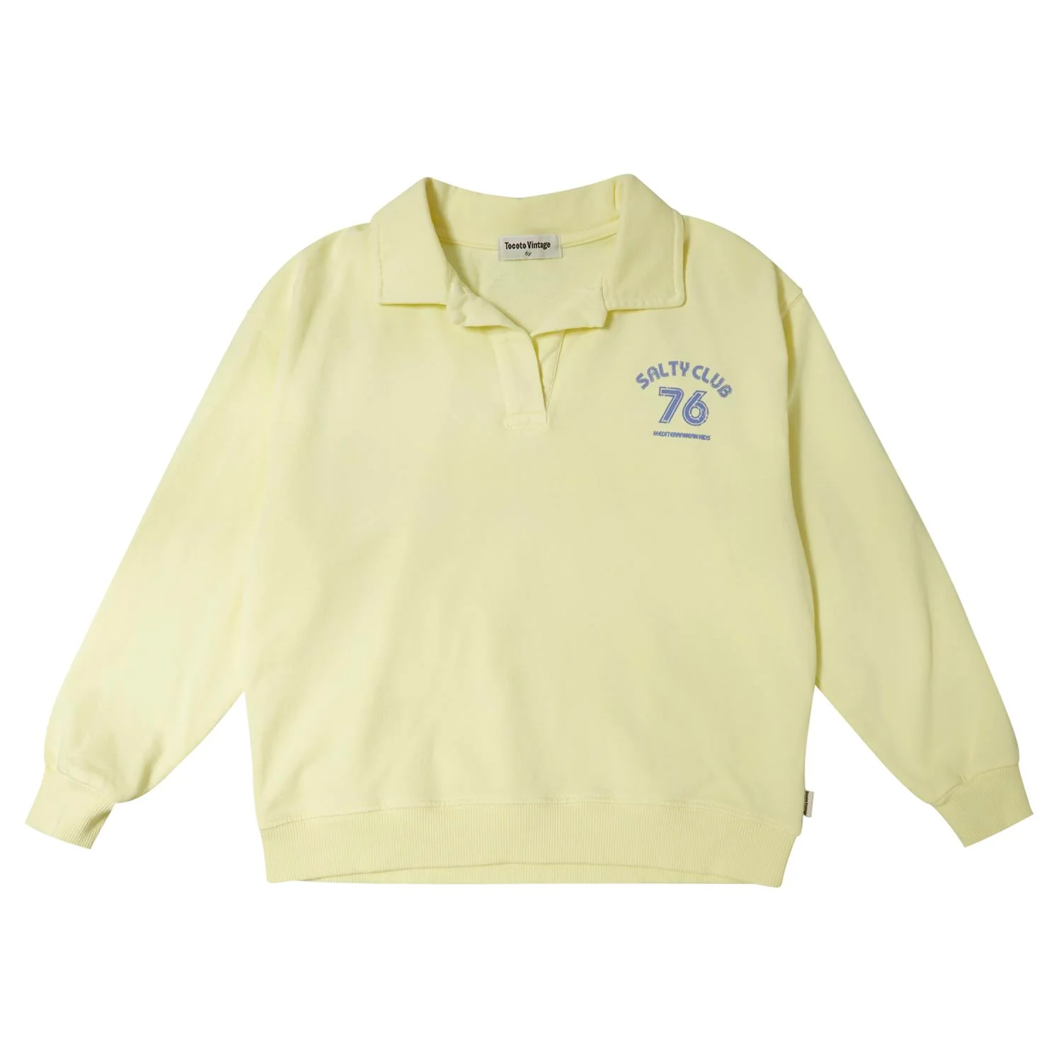 Tocoto Vintage Yellow Polo Sweatshirt