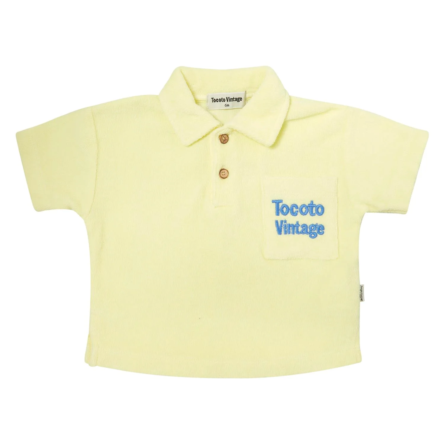Tocoto Vintage Yellow Terry Polo Shirt
