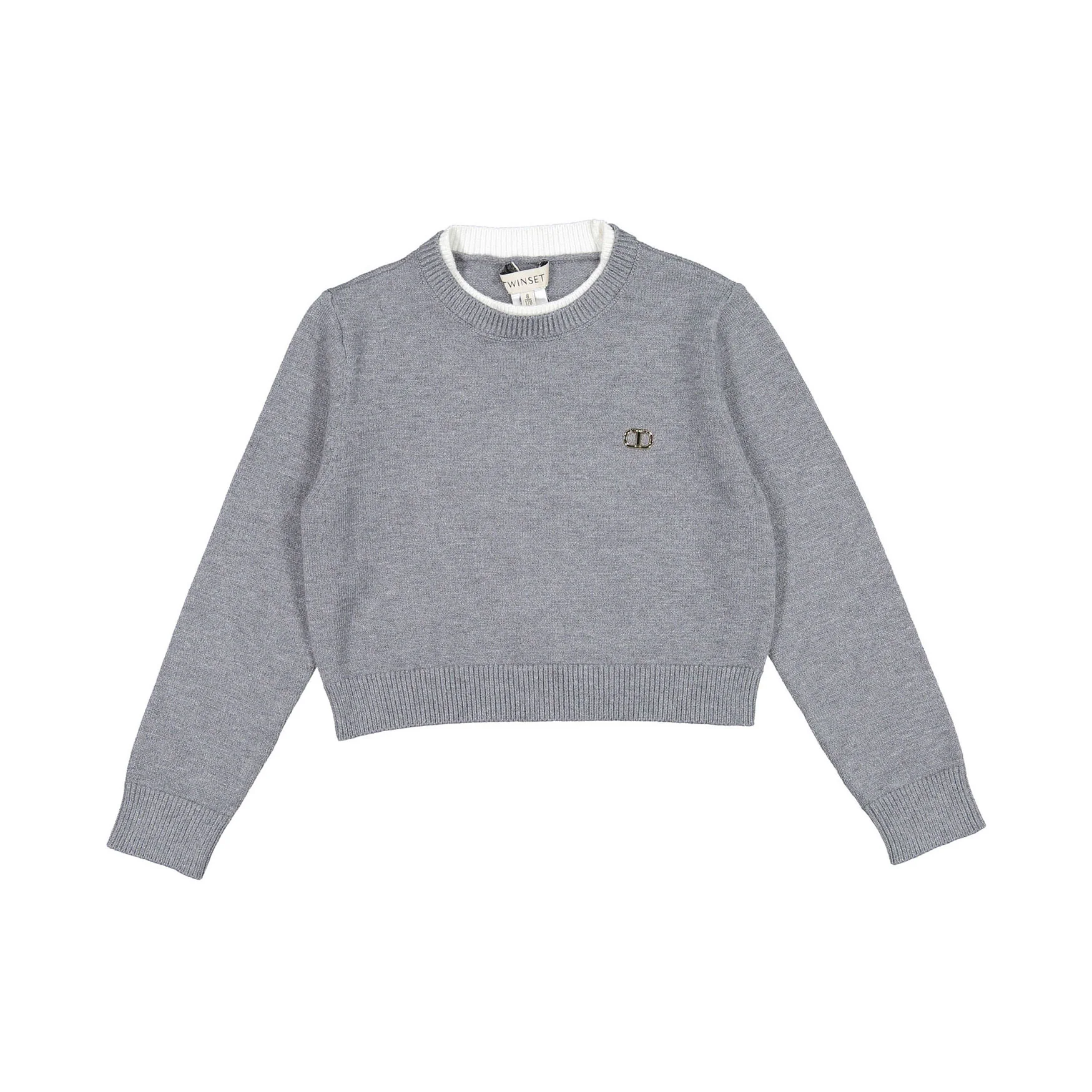 Twinset Grey Crewneck Sweater