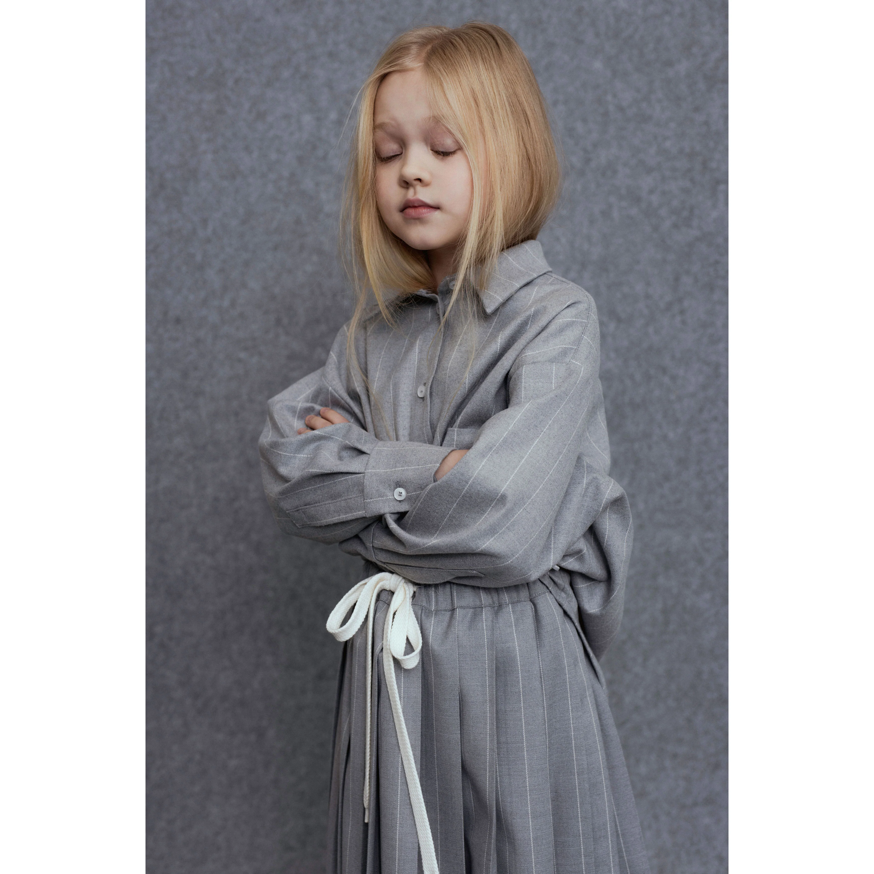 Unlabel Grey Stripes Lena Shirt - Image 2
