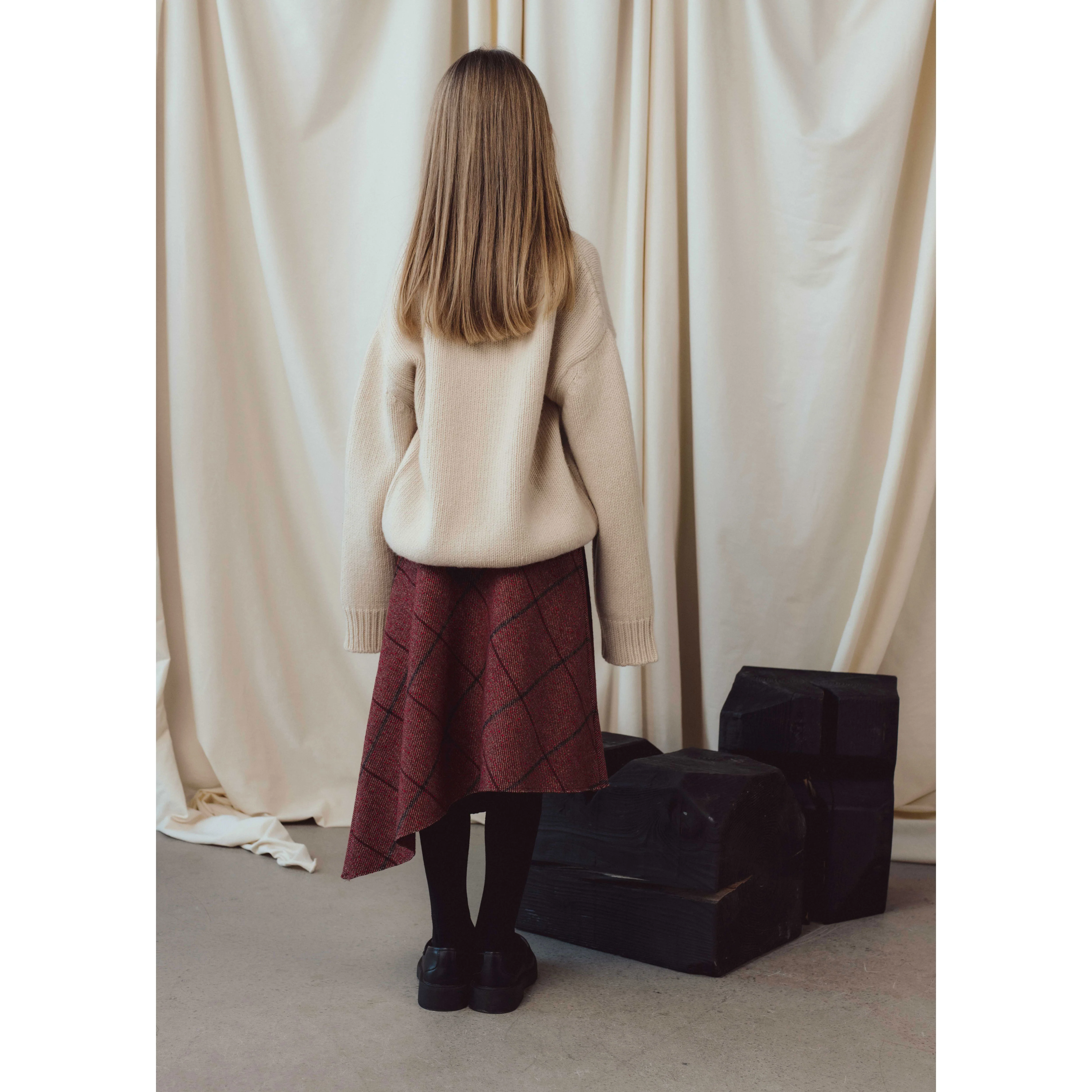 Unlabel Maroon Arrict Skirt - Image 3