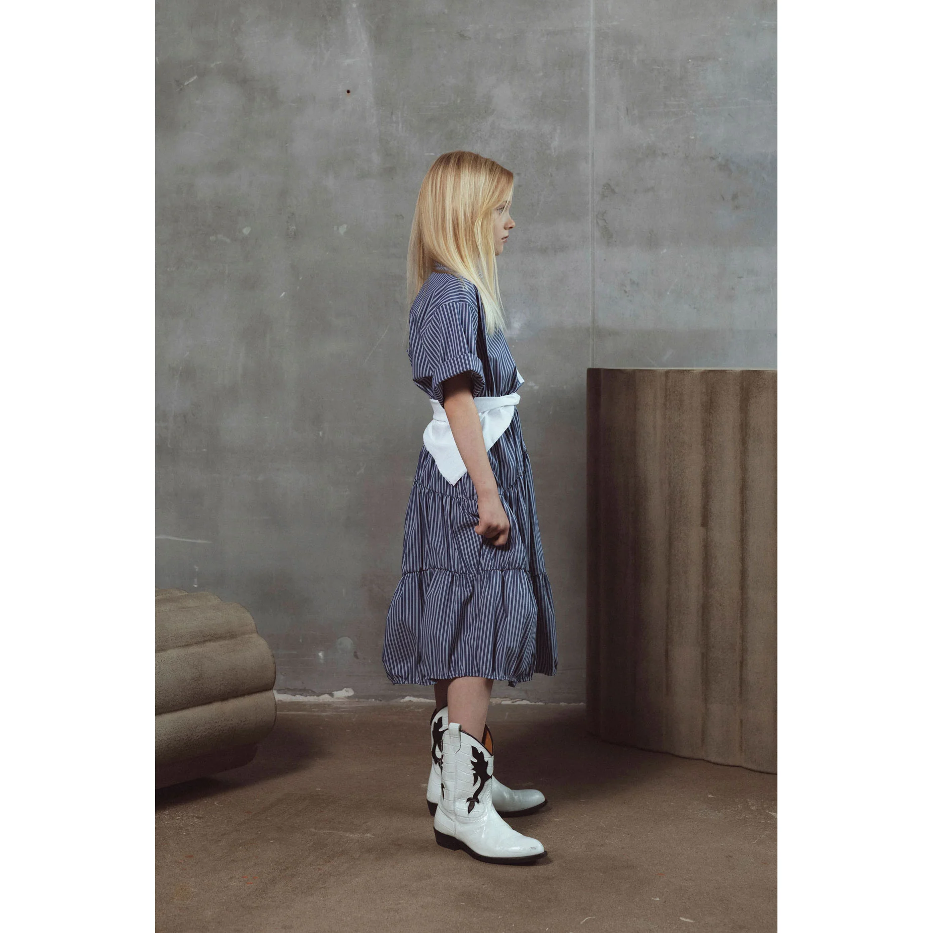 Unlabel Navy Stripes Dress - Image 4
