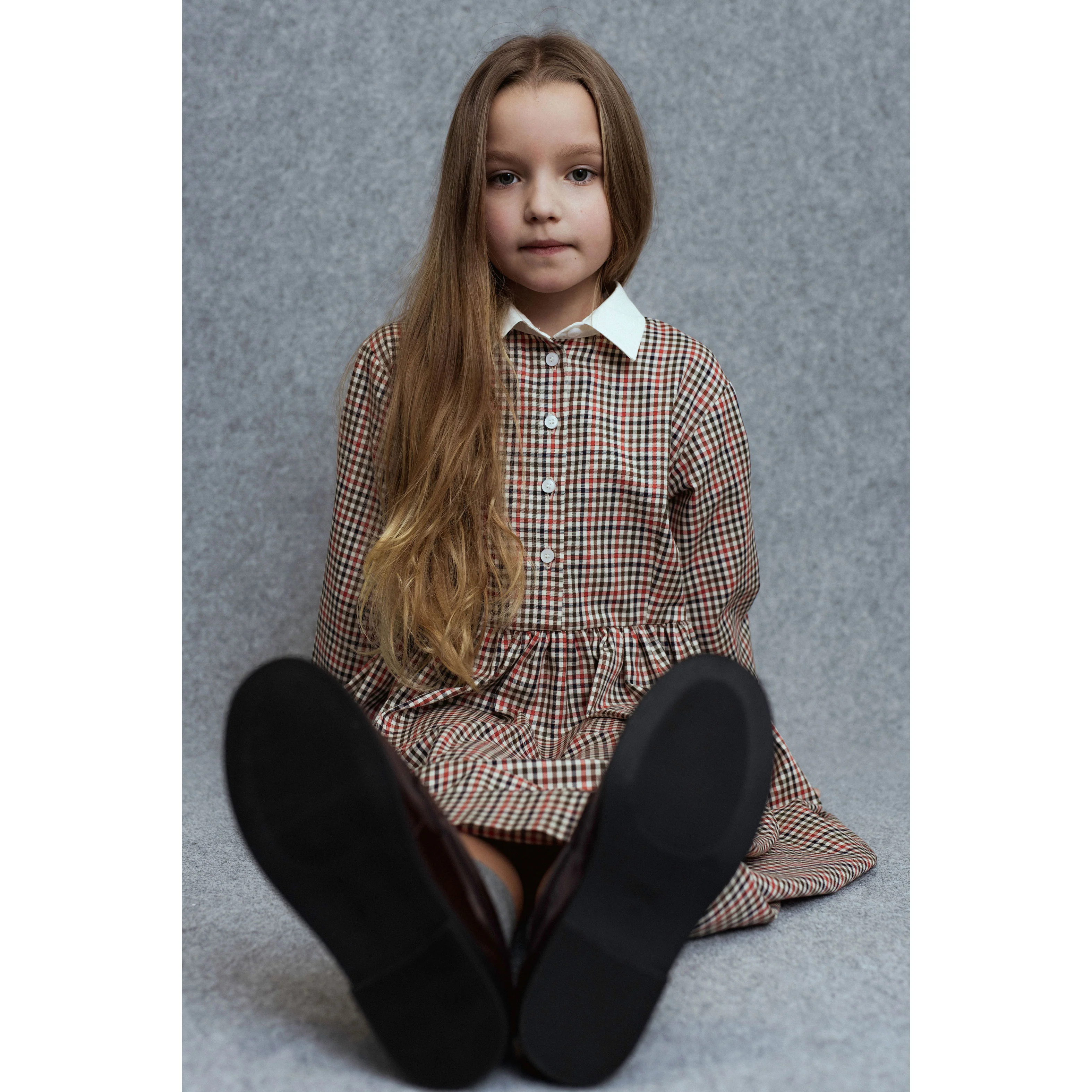 Unlabel Red Checks Sula Dress - Image 4