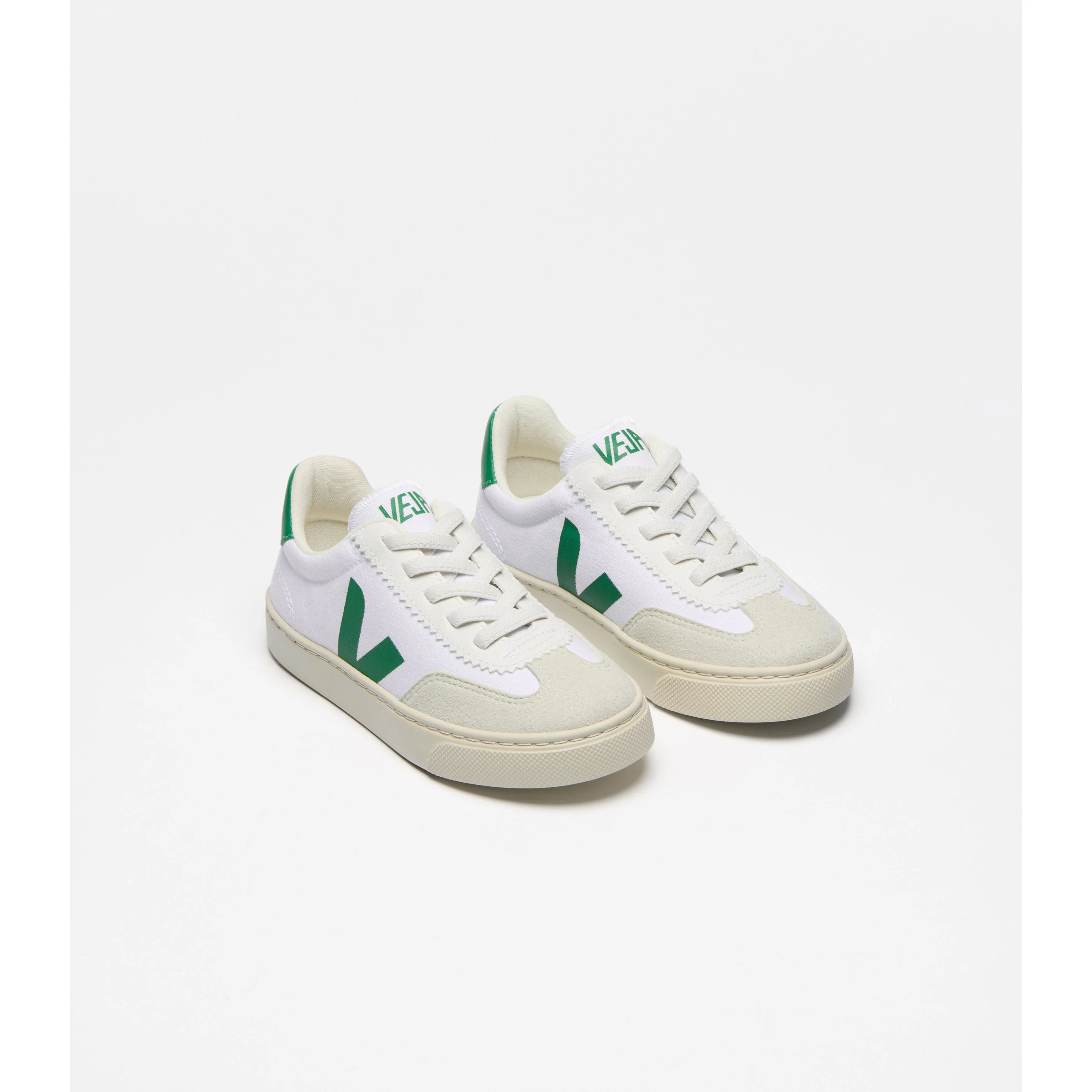 Veja White Emeraude Volley Canvas Sneakers