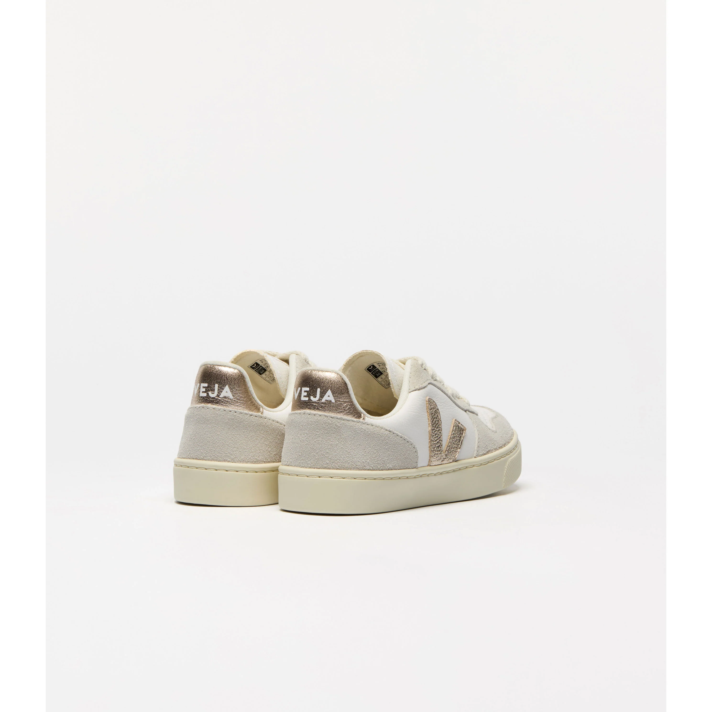 Veja White Platine Natural V-10 Sneakers - Image 3