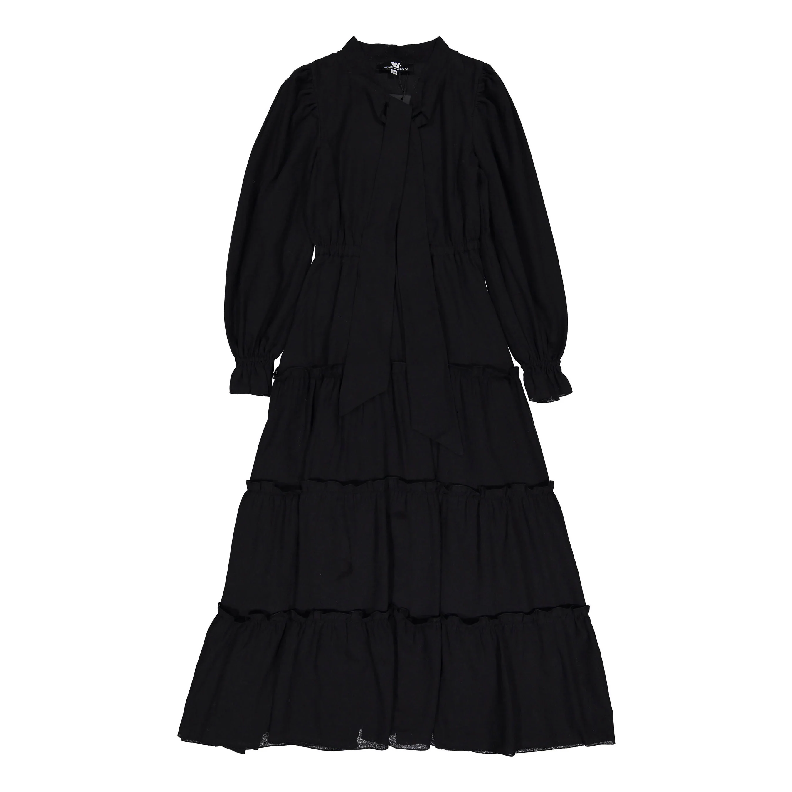 Venera Arapu Black Ruffled Booniedream Dress