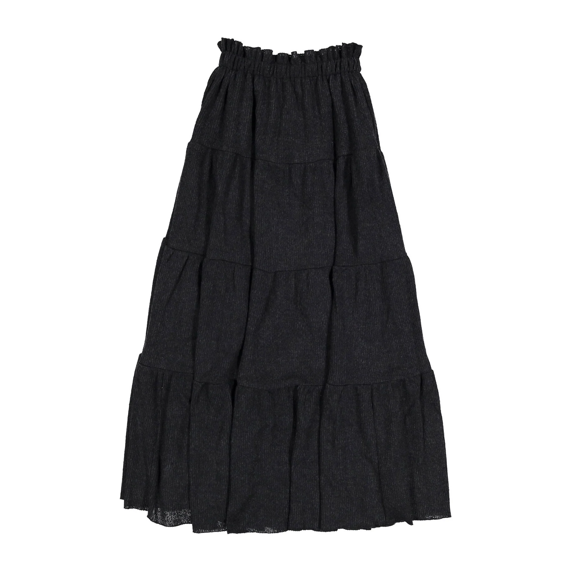 Venera Arapu Black Tiered Tonalfaze Skirt