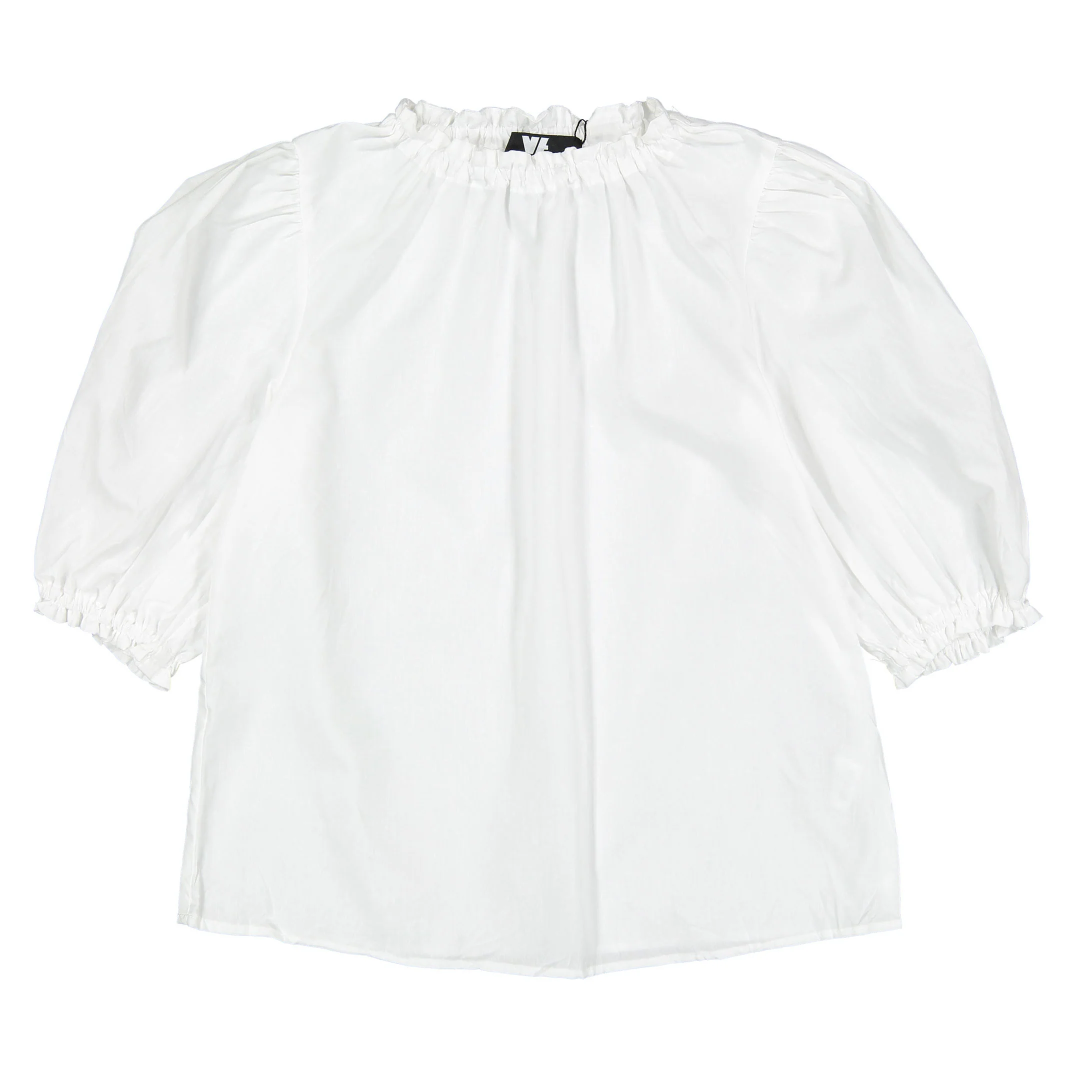 Venera Arapu White Flowy Ring Blouse