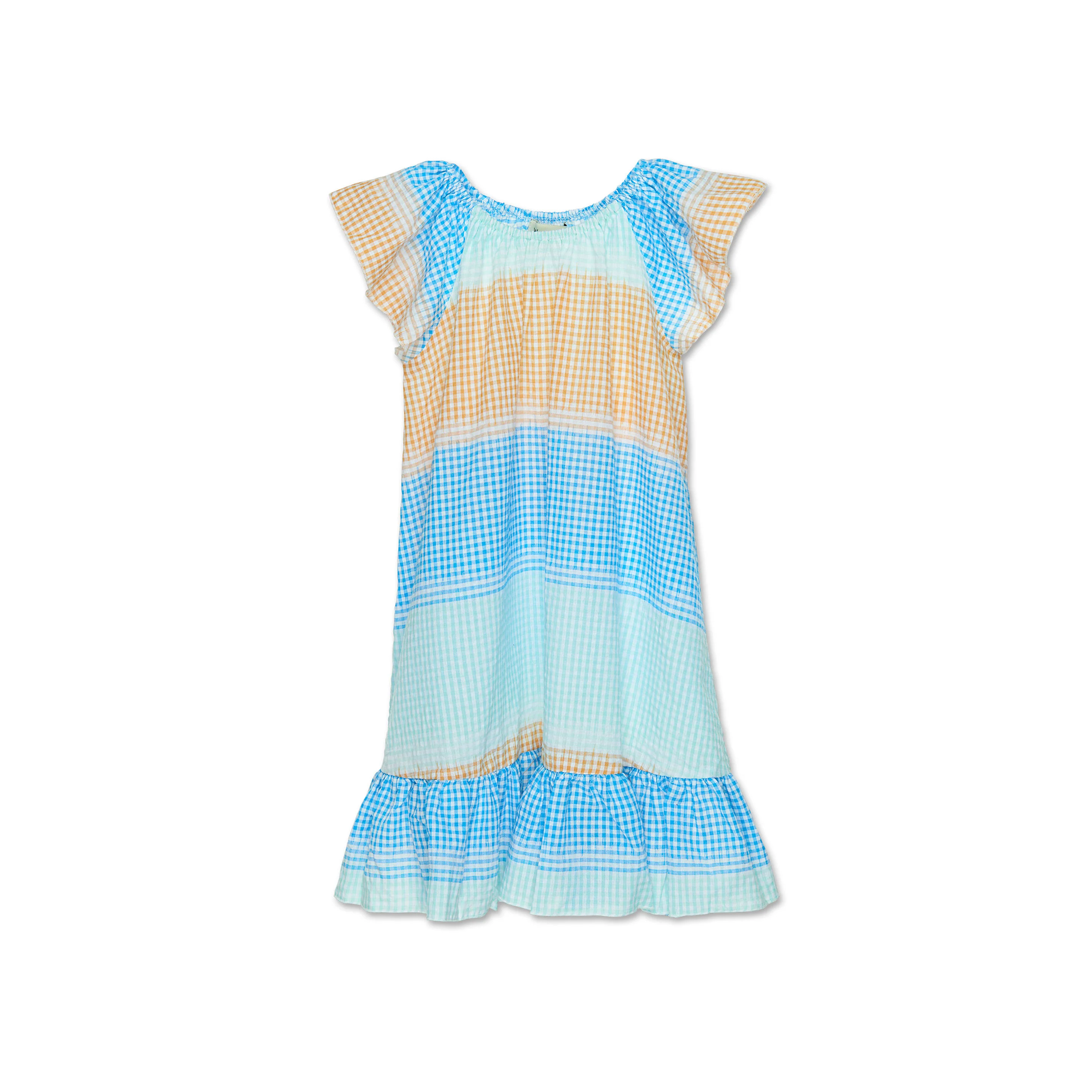 Wander and Wonder  Agua Gingham Scarlett Dress