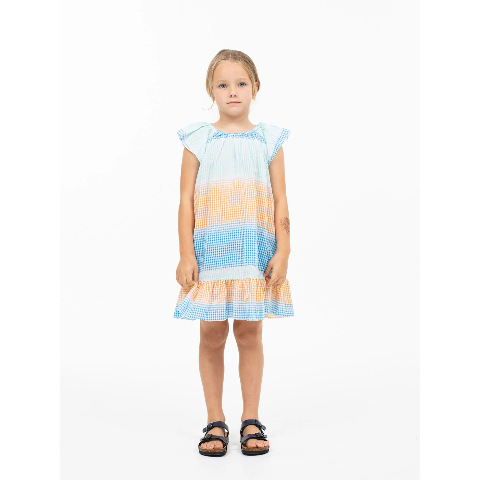 Wander and Wonder  Agua Gingham Scarlett Dress - Image 2