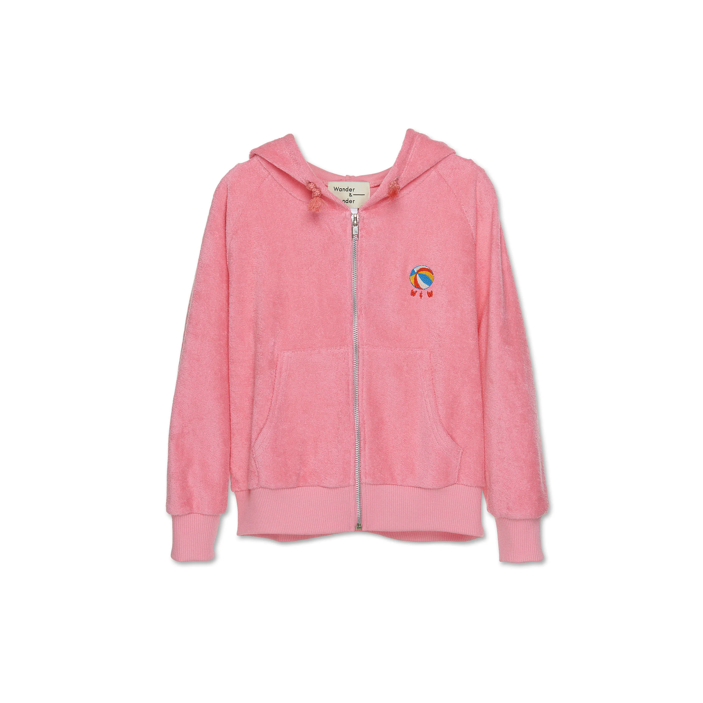 Wander and Wonder  Bubblue Gum Terry Zip Up Hoodie