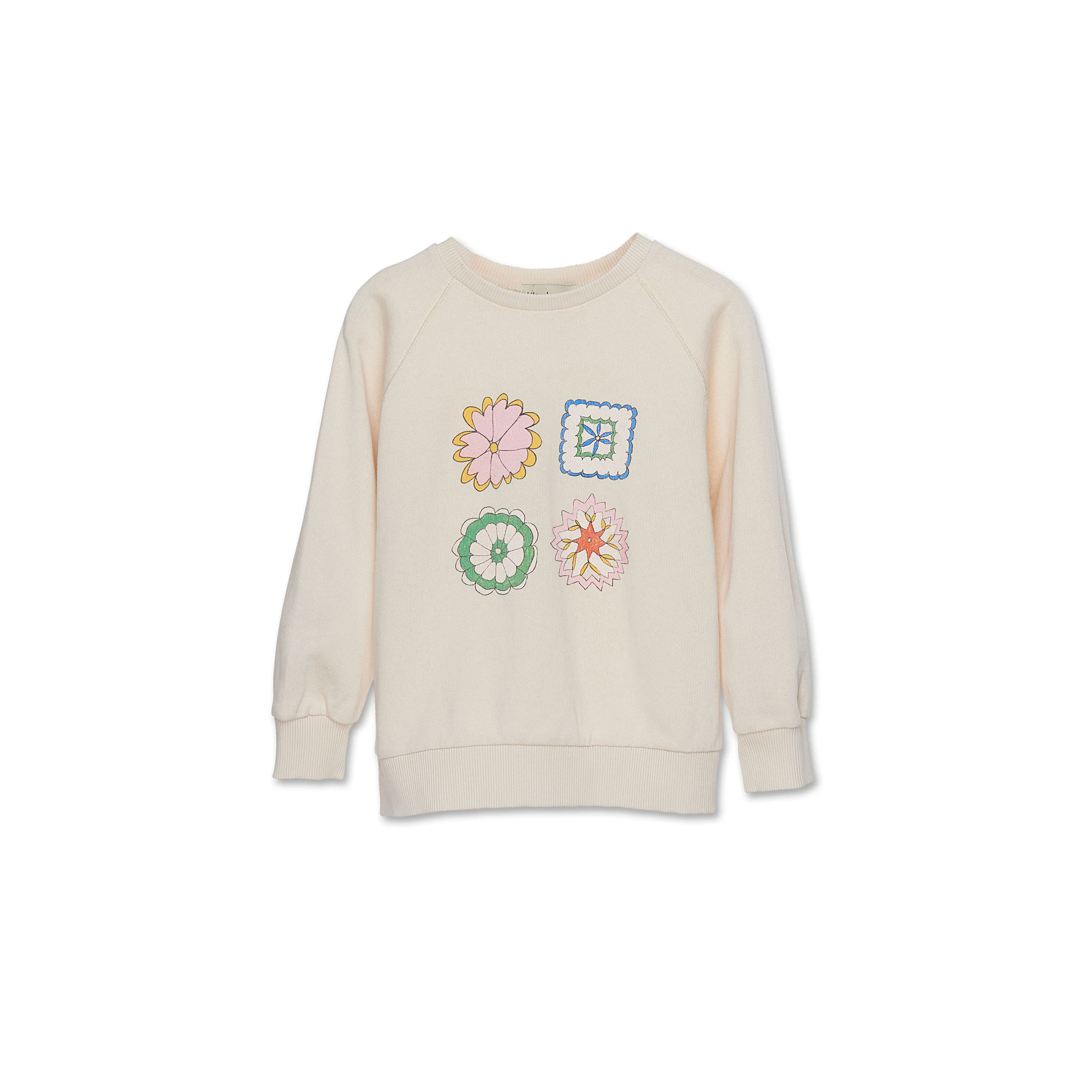Wander and Wonder  Milk Crochet Sweatshirt