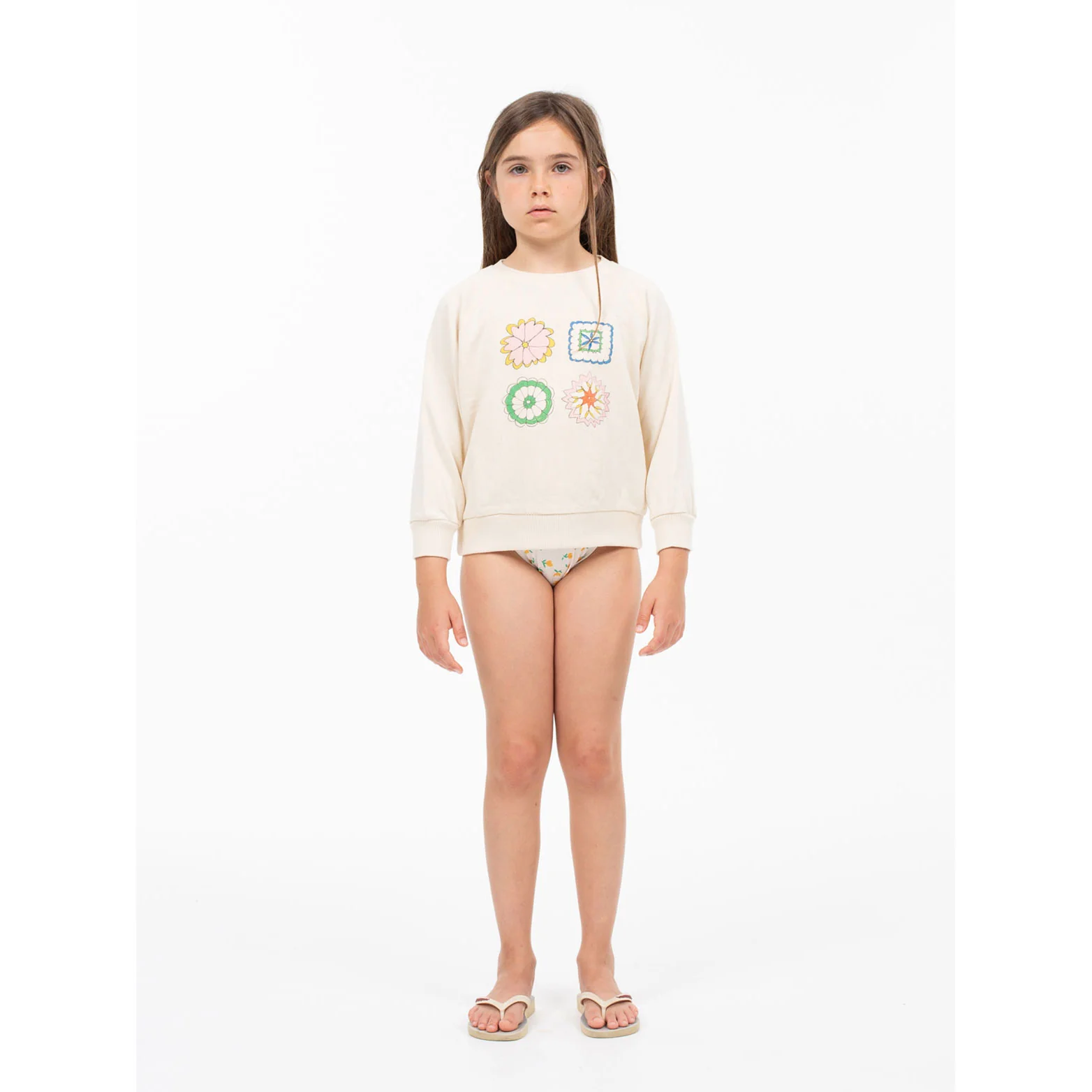 Wander and Wonder Milk Crochet Sweatshirt - Image 2