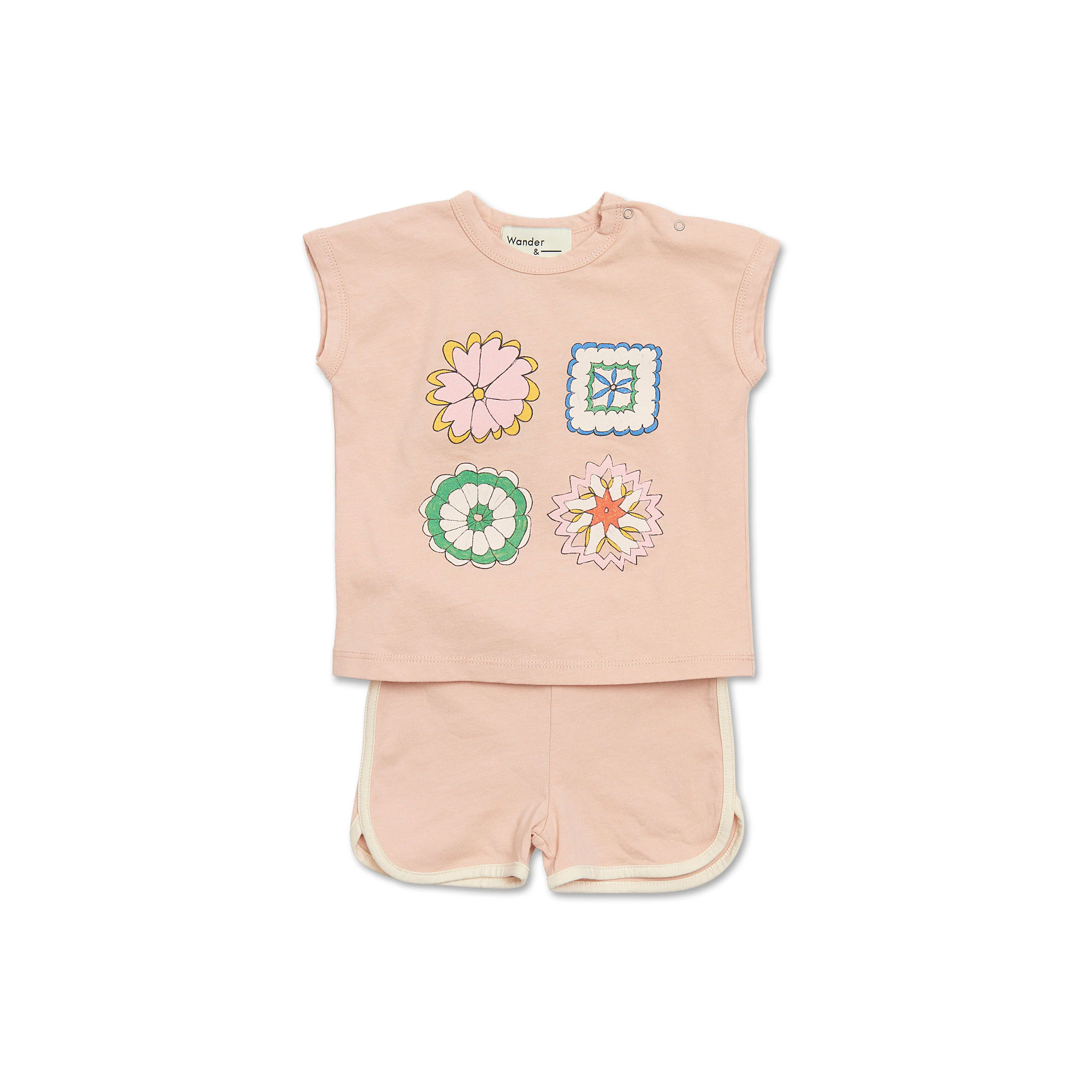 Wander and Wonder  Peach Baby Tank Set