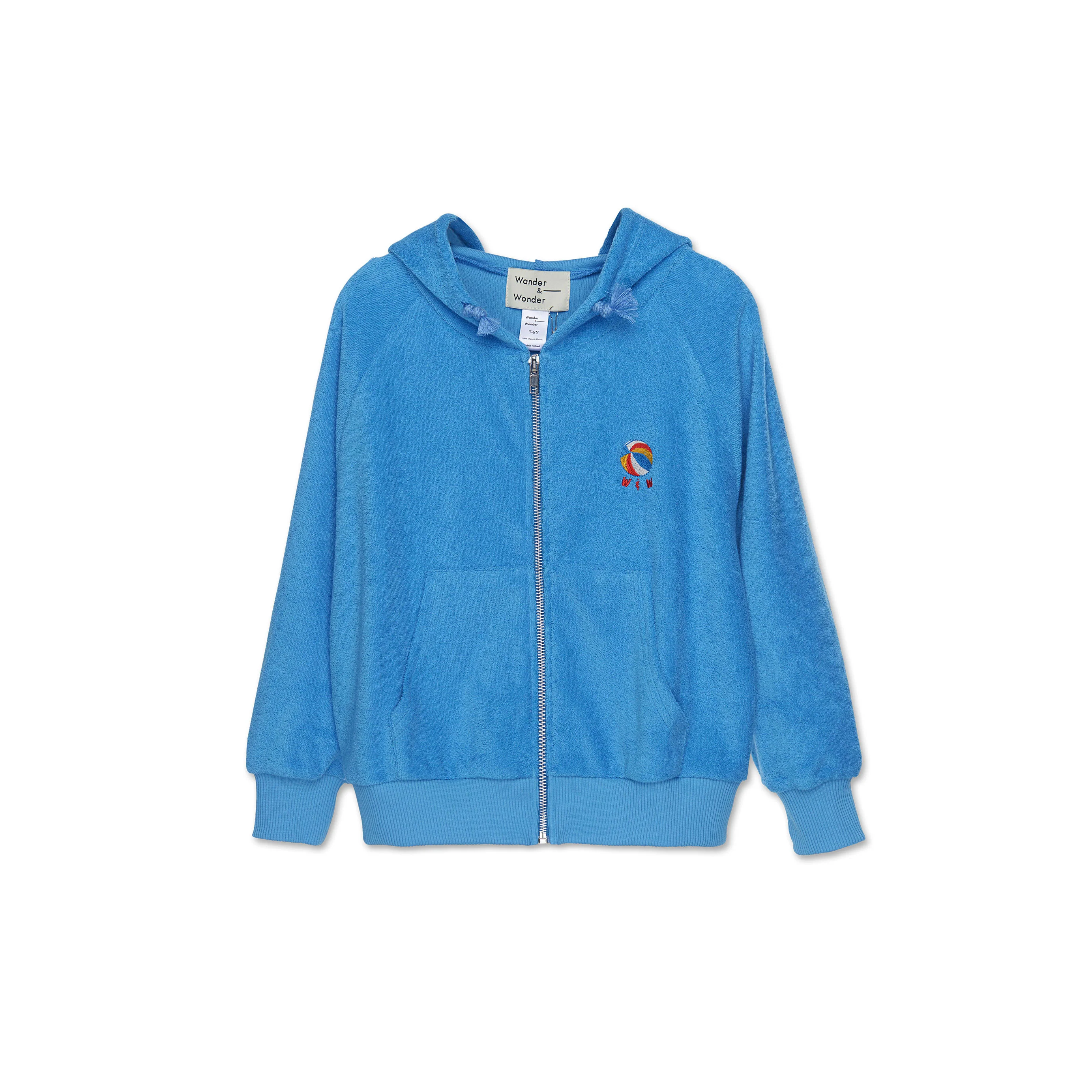 Wander and Wonder  Sky Terry Zip Up Hoodie