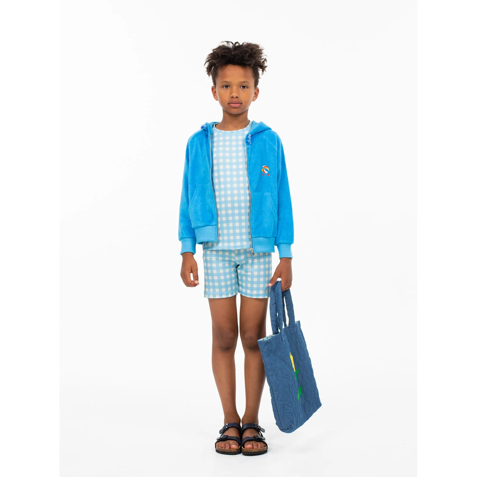 Wander and Wonder  Sky Terry Zip Up Hoodie - Image 2
