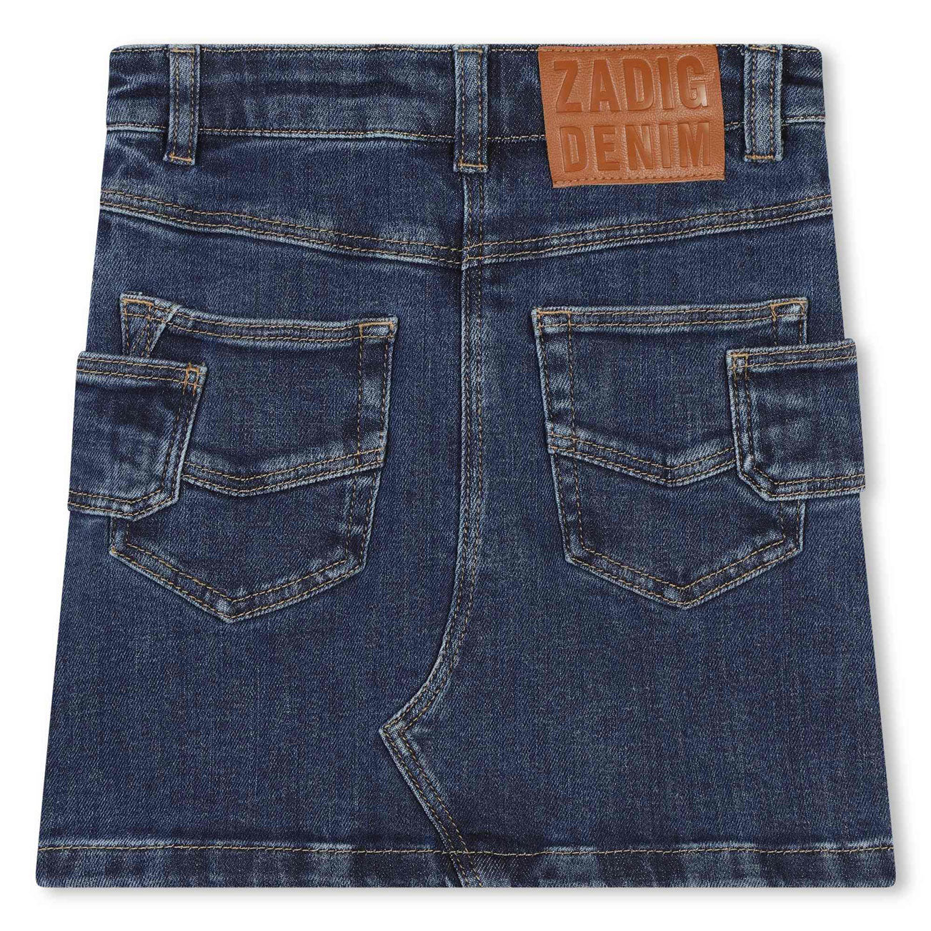 Zadig and Voltaire Double Stone Brush Denim Skirt - Image 2