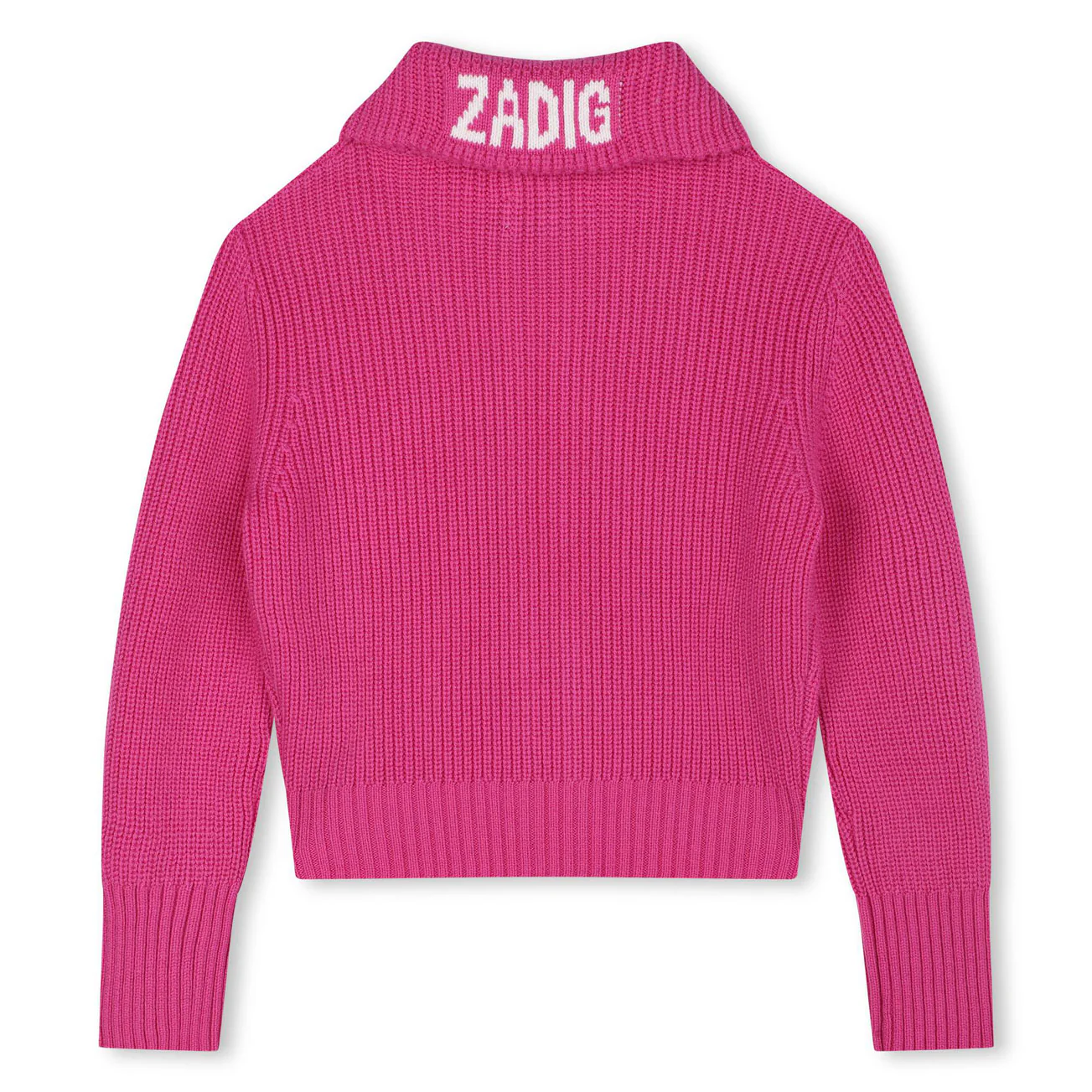Zadig and Voltaire Fushia Knit Zip Up - Image 2