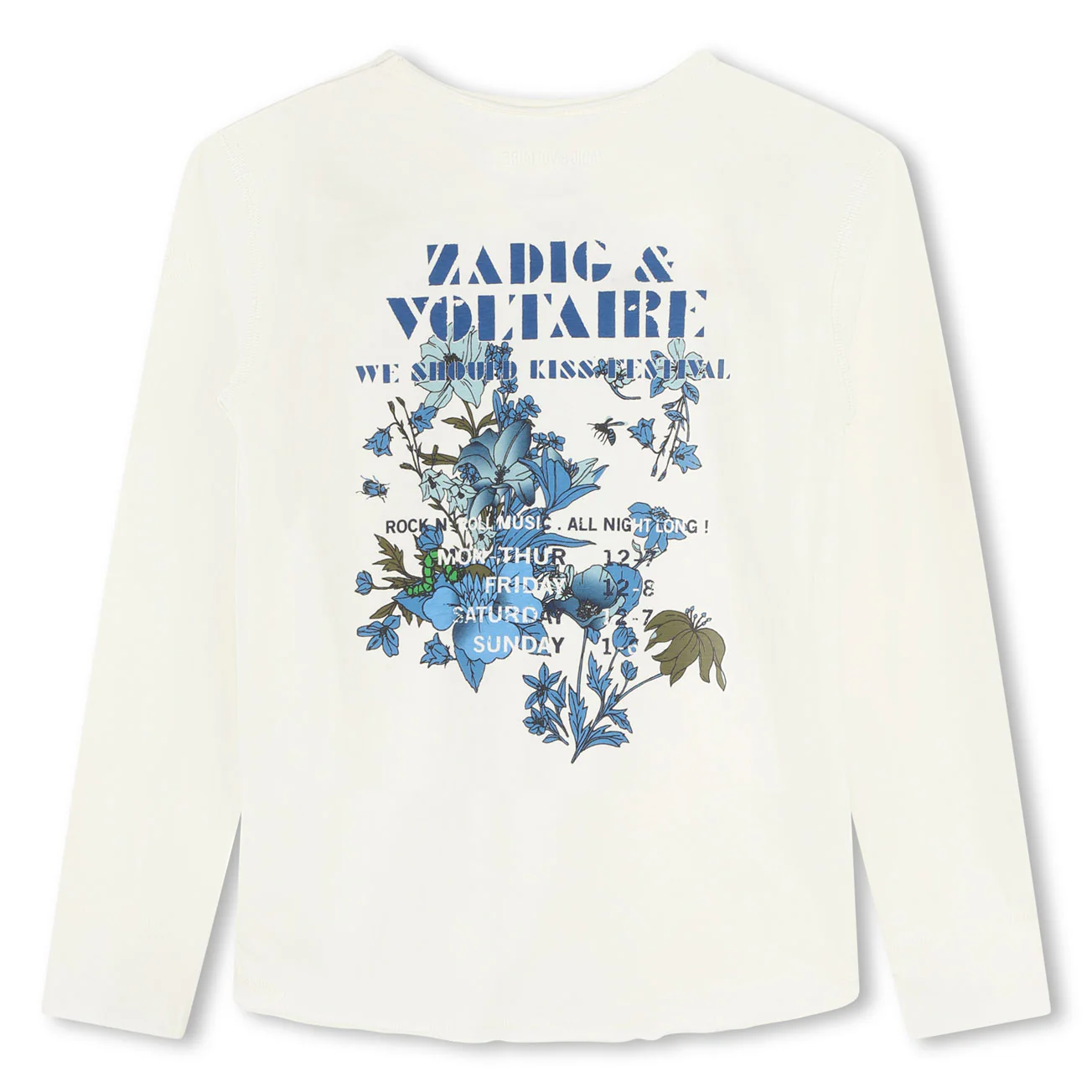 Zadig and Voltaire Ivory Long Sleeve T-Shirt - Image 2
