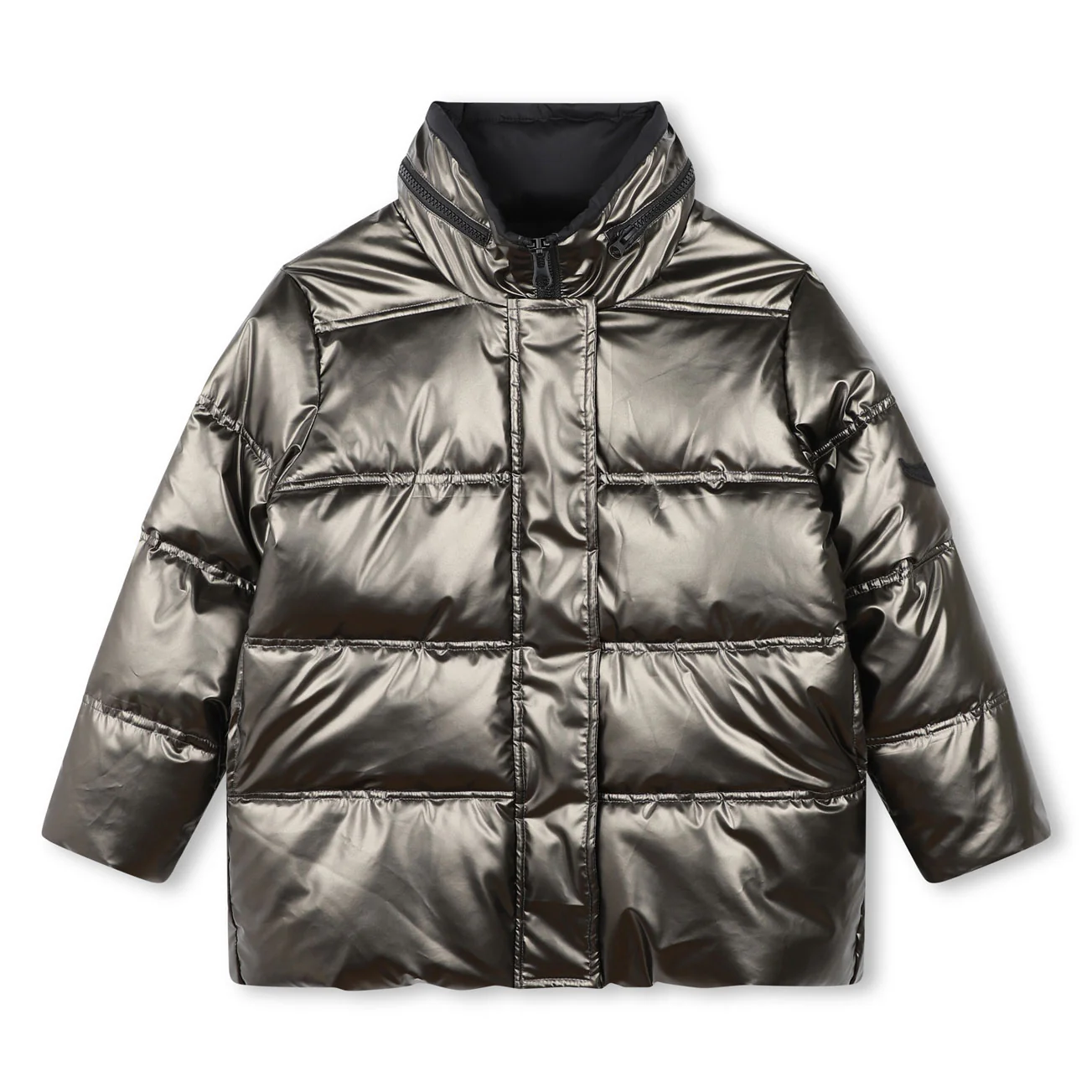 Zadig and Voltaire Metallic Taupe Puffer Jacket