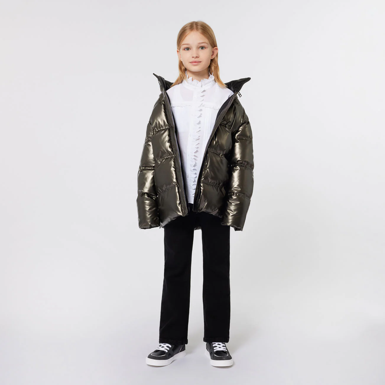 Zadig and Voltaire Metallic Taupe Puffer Jacket - Image 3